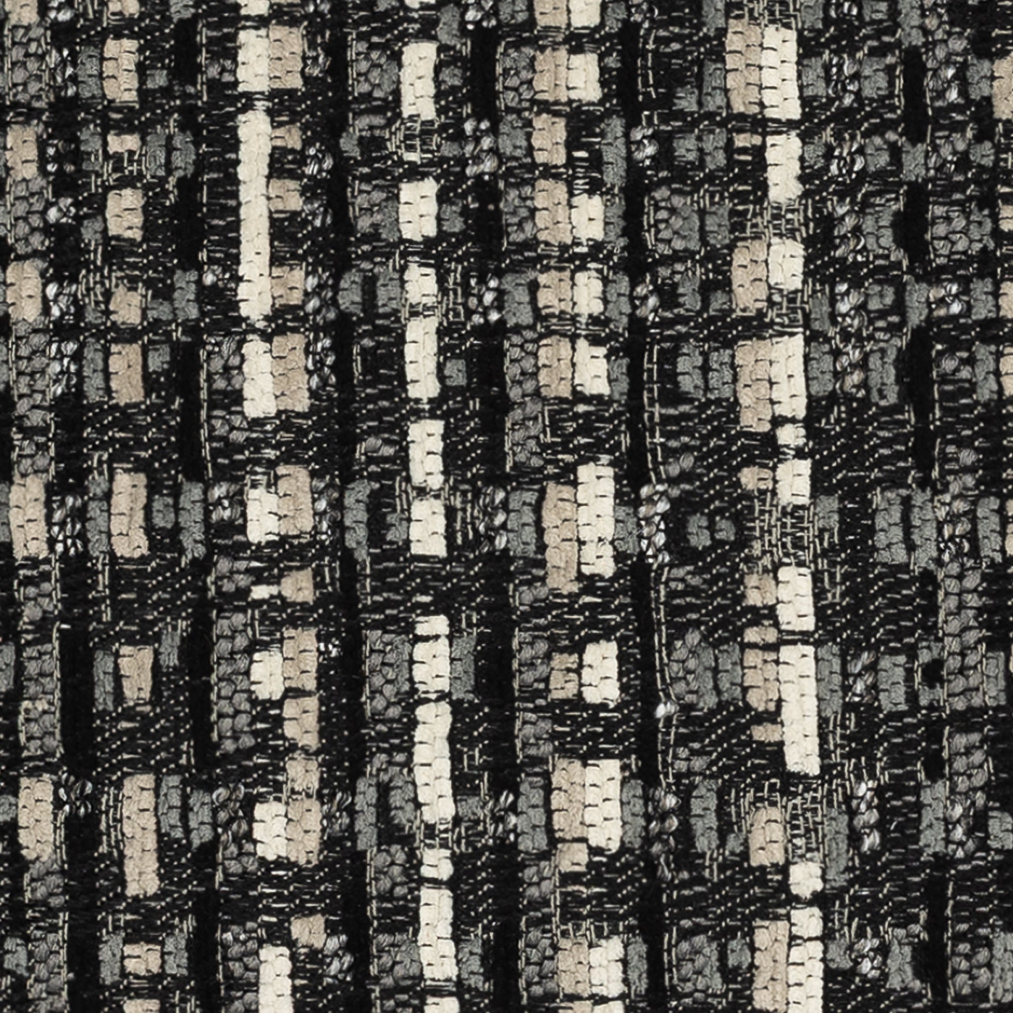 Detail image of Black outdoor pillow with geometric diamond pattern, square size for contemporary outdoor decor