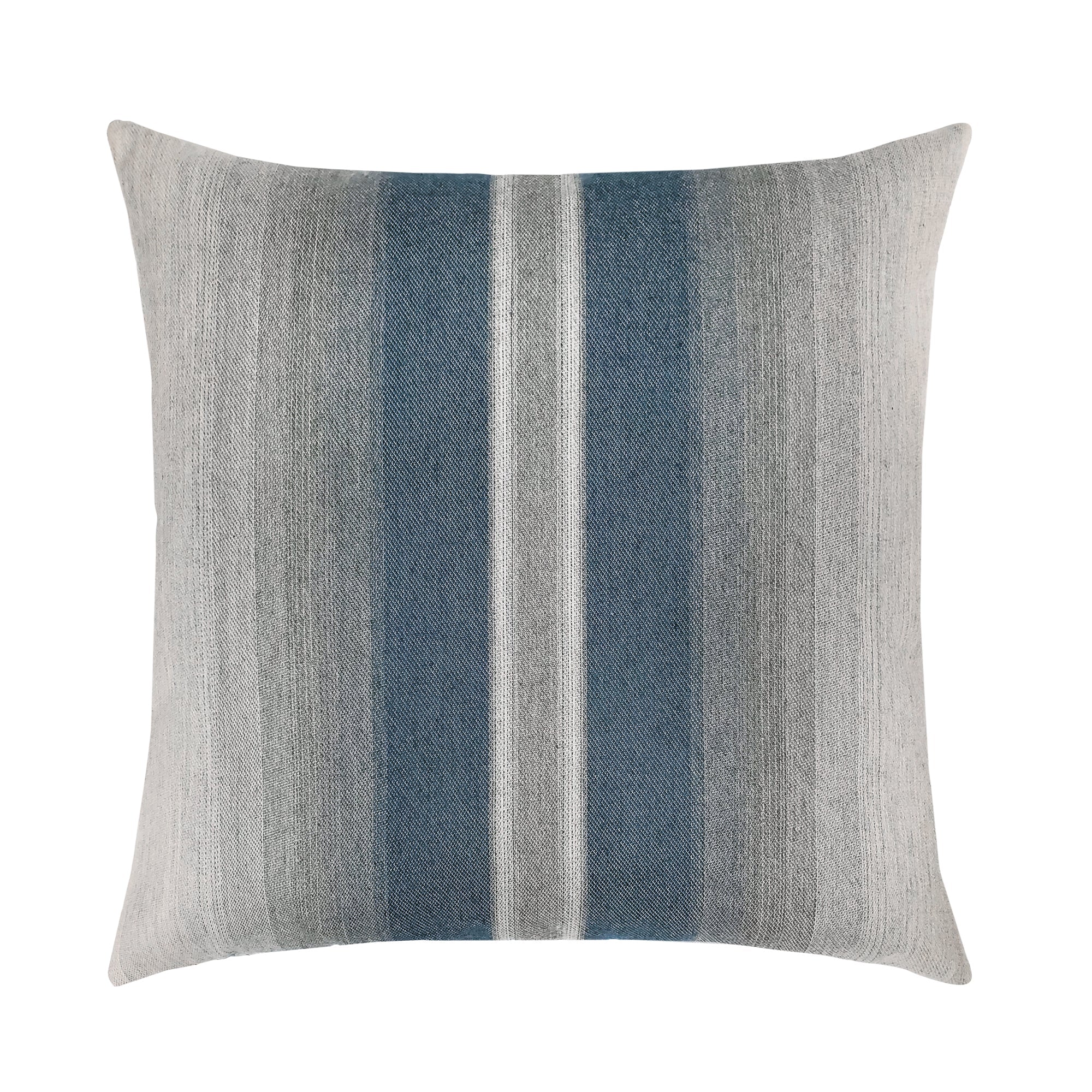 Blue and gray striped pillow square size for sophisticated indoor and outdoor decor
