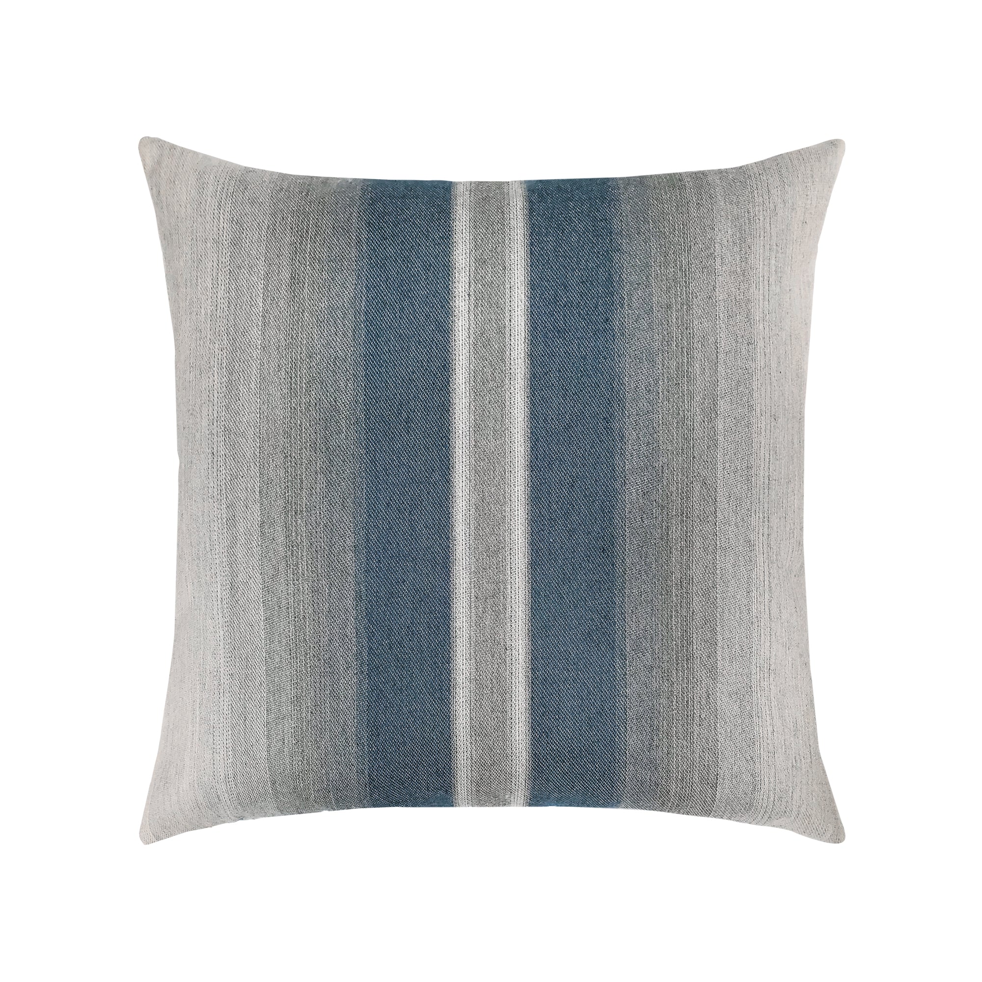 Gray and indigo striped pillow square size for elegant indoor and outdoor decor by Elaine Smith