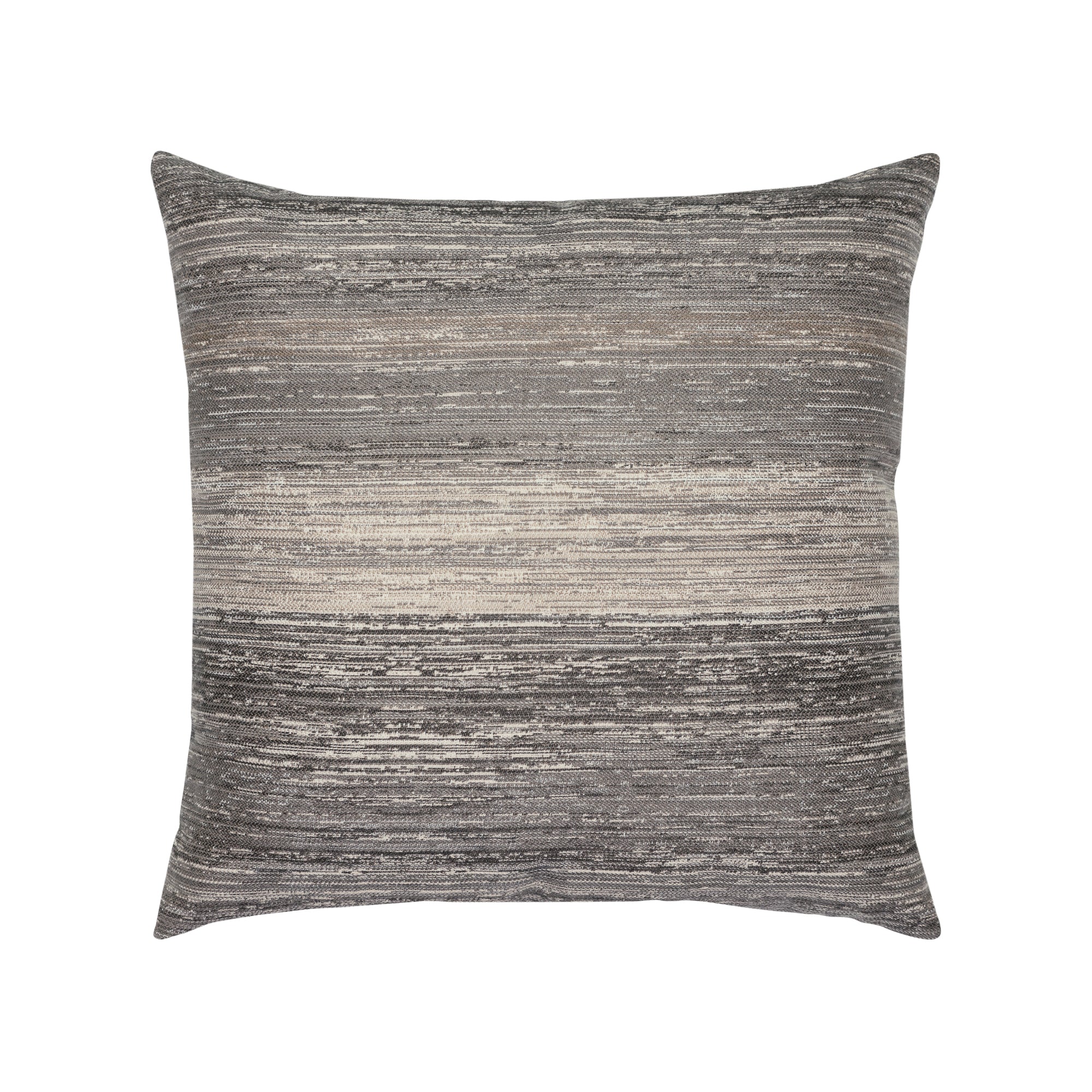 Gray and brown striped pillow square size for transitional indoor and outdoor decor