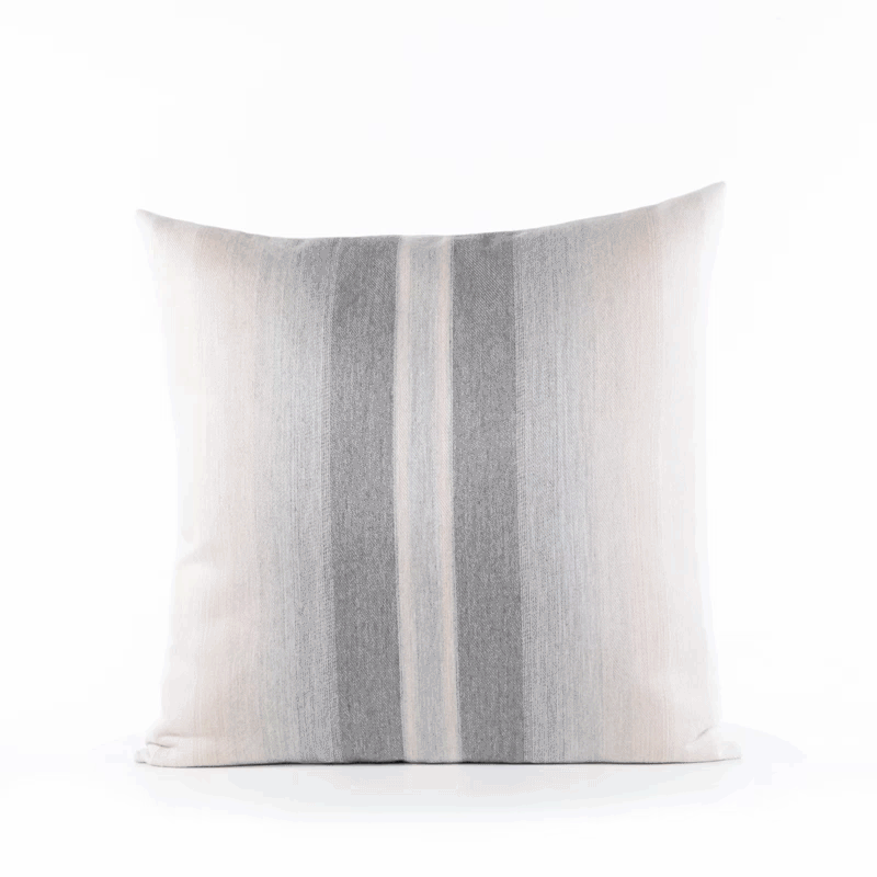360 video of gray ombre striped pillow square size for classic indoor and outdoor decor
