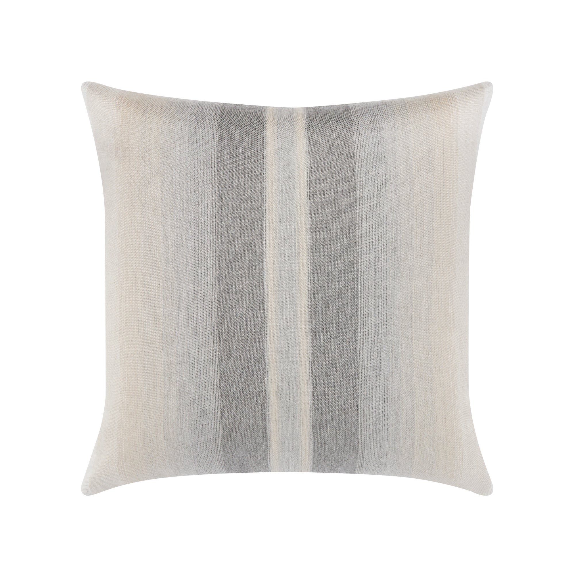Pillow made from Gray gradient ombre outdoor safe woven fabric – Ombre Grigio by Elaine Smith