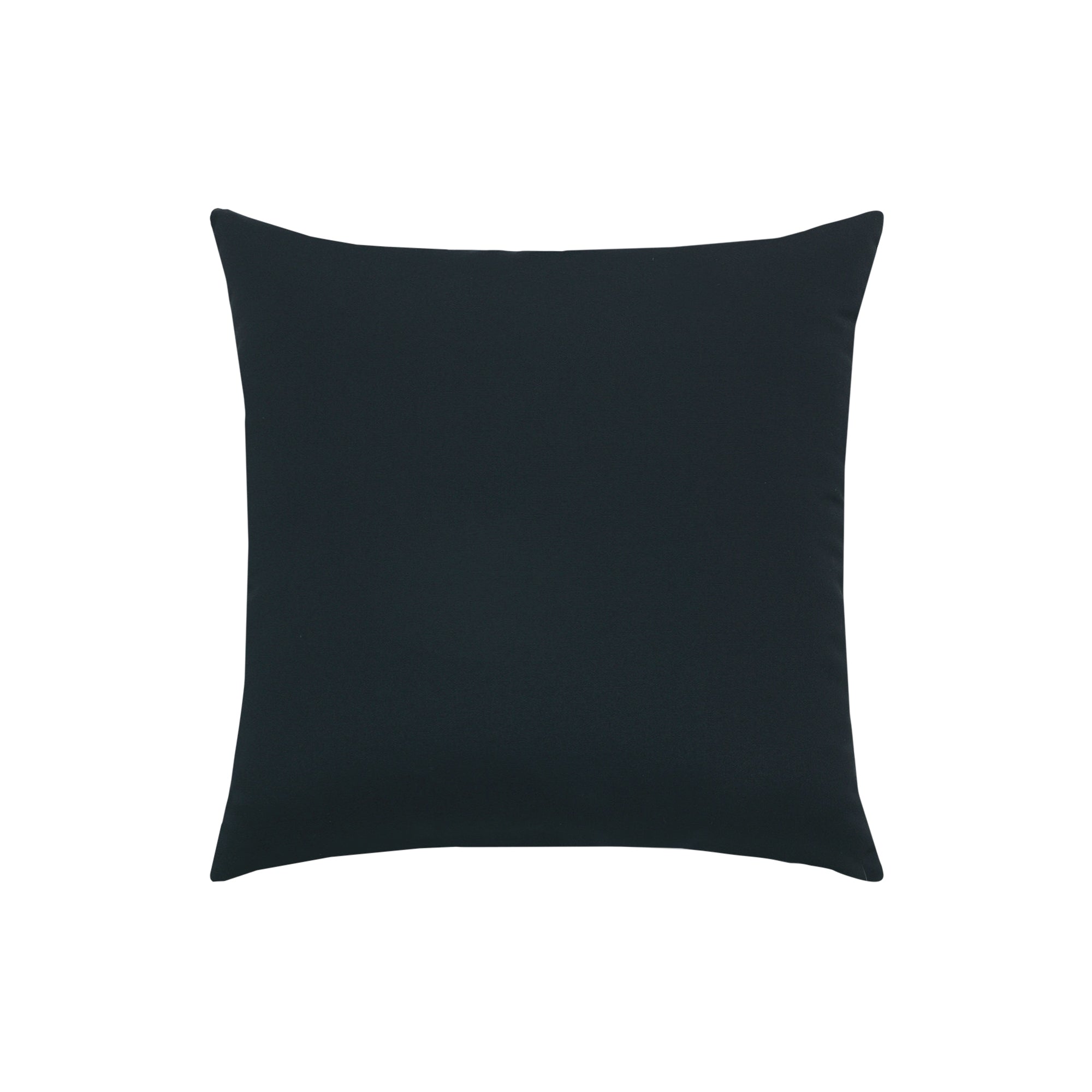 Solid black indoor and outdoor pillow in 17 inch square size by Elaine Smith