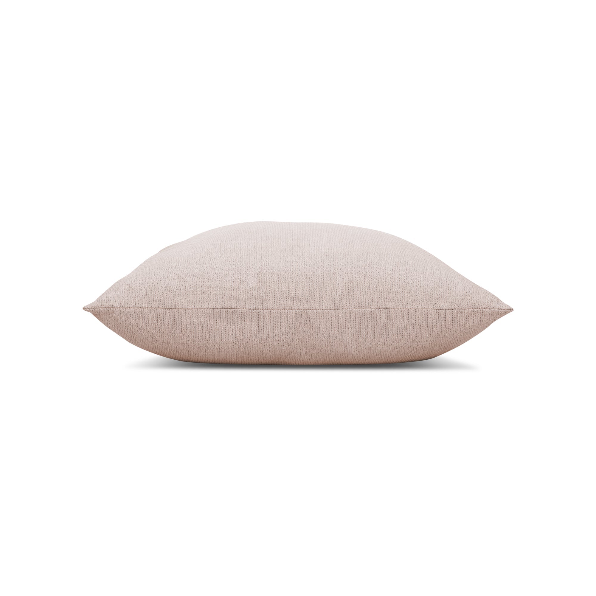 Side image of Blush solid pillow square size for chic indoor and outdoor decor