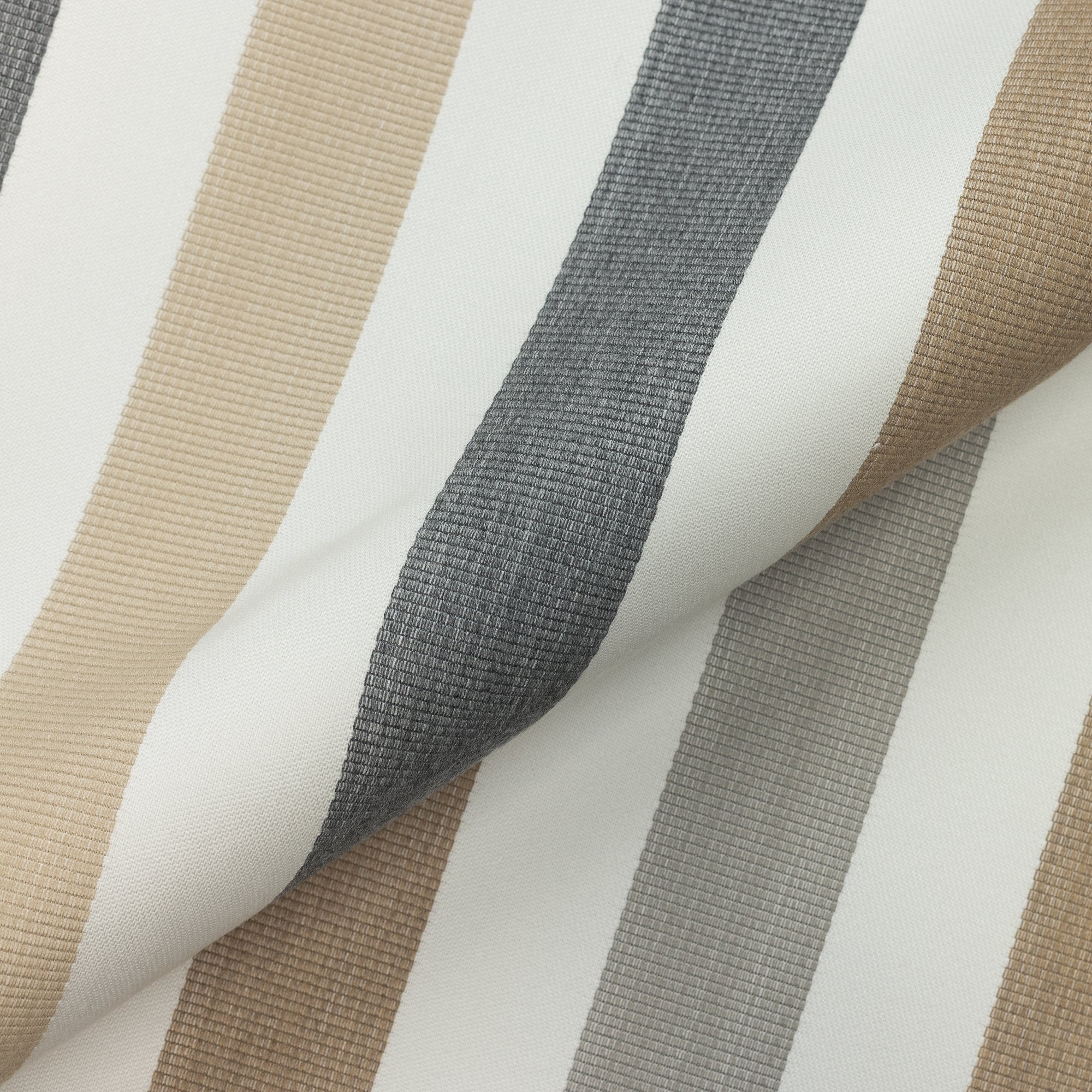 Close shot texture image of Dune Stripe – outdoor-safe woven fabric by Elaine Smith, ideal for high-end commercial and residential applications.
