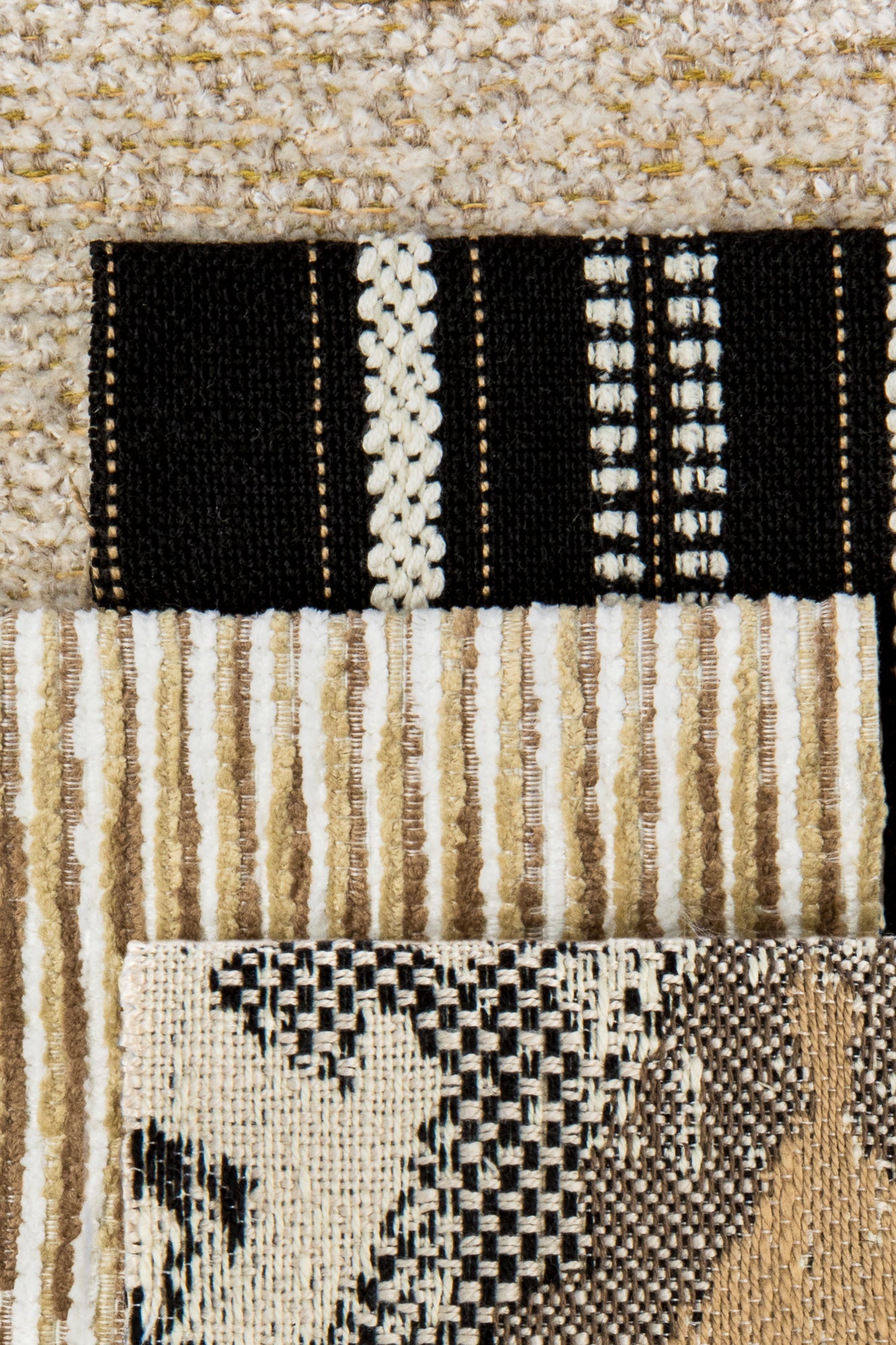 Coordinating fabrics to Decorative honey-toned outdoor-safe fabric with ethnic-inspired motif