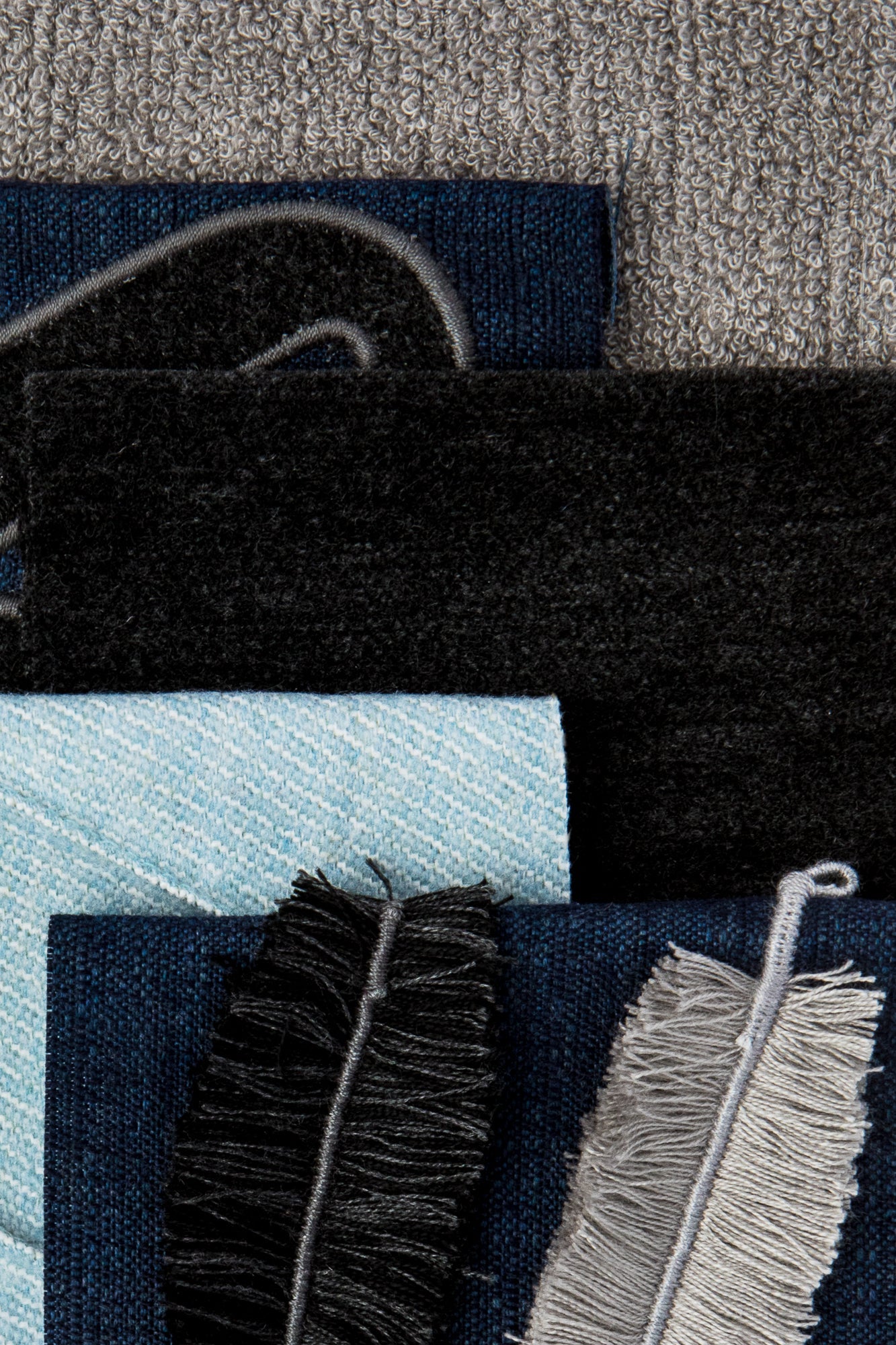 Coordinating fabrics to Soft pastel blue woven outdoor safe fabric with airy feel