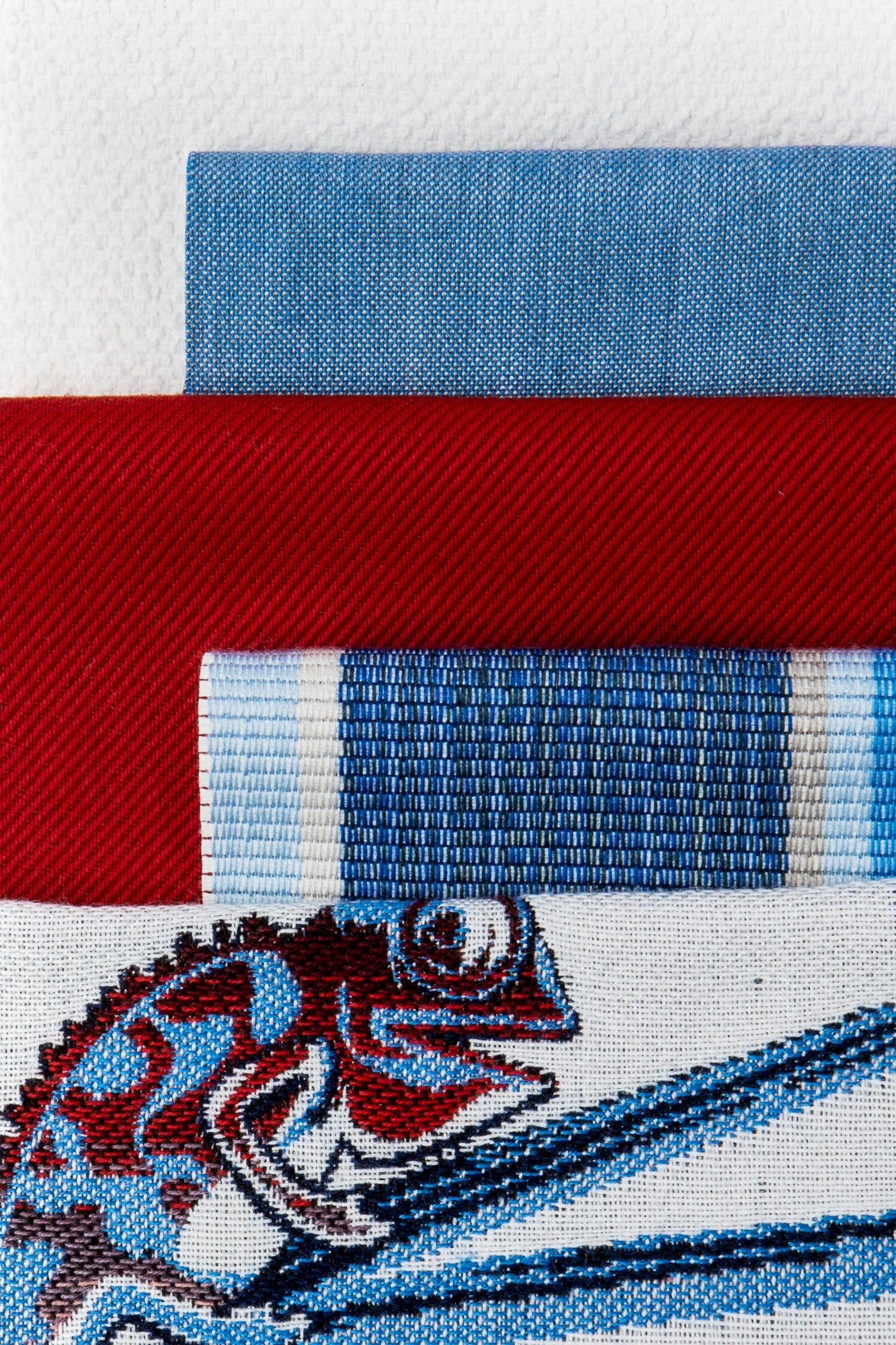 Coordinating fabrics to Vibrant red solid outdoor-safe woven fabric