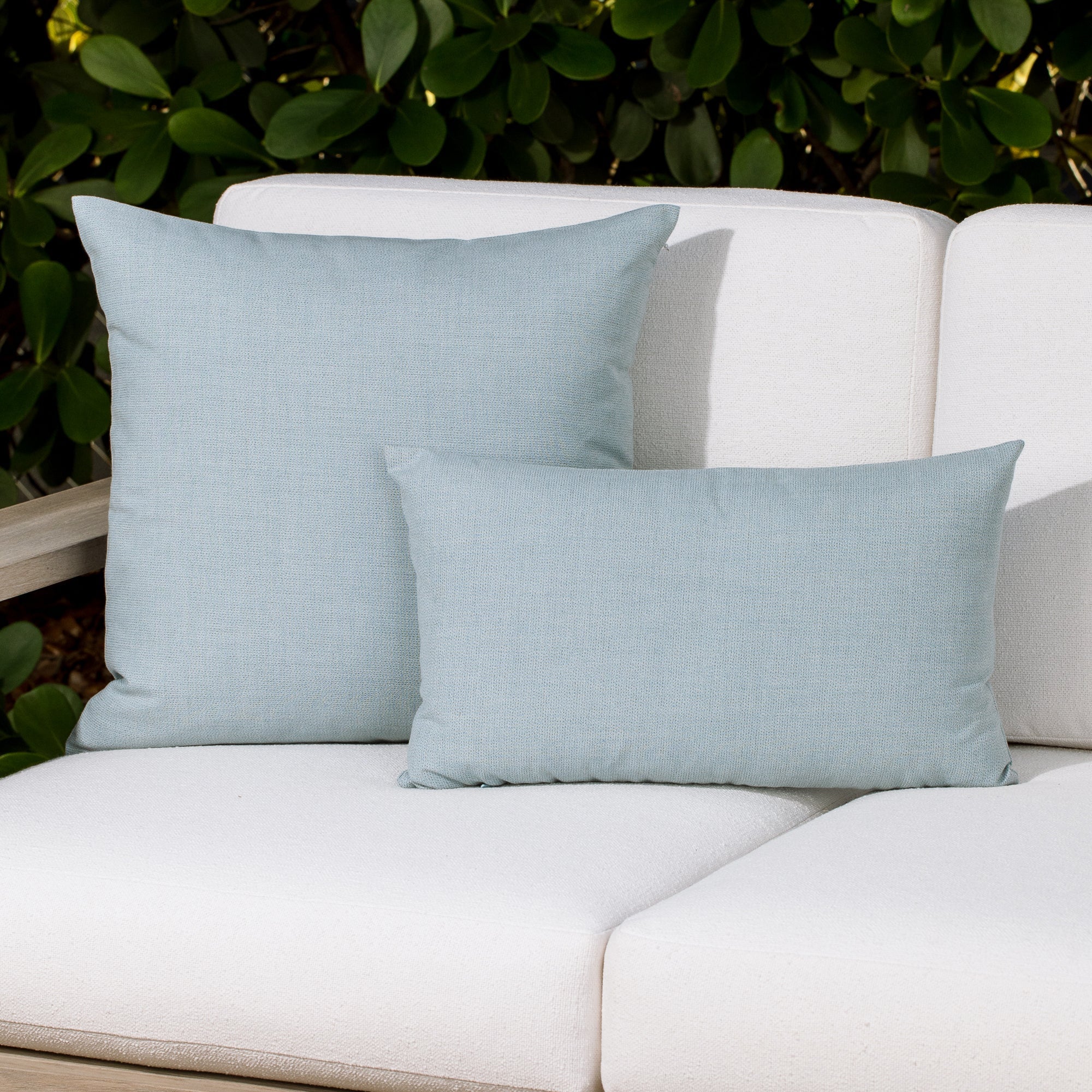 Solid dew indoor and outdoor safe pillows
