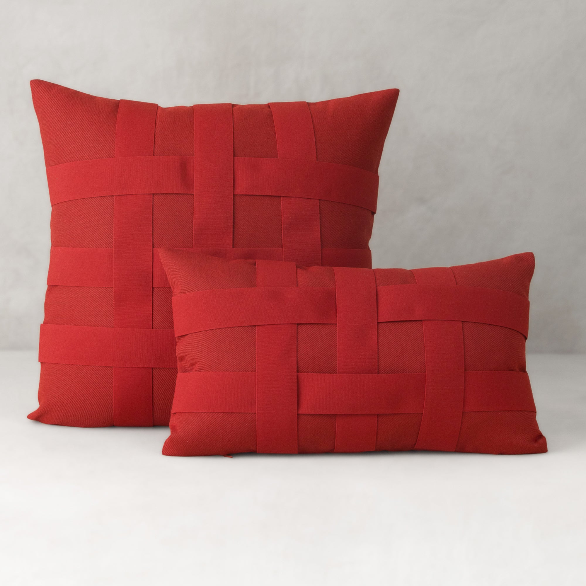 Basketweave Rouge | 20"x20"