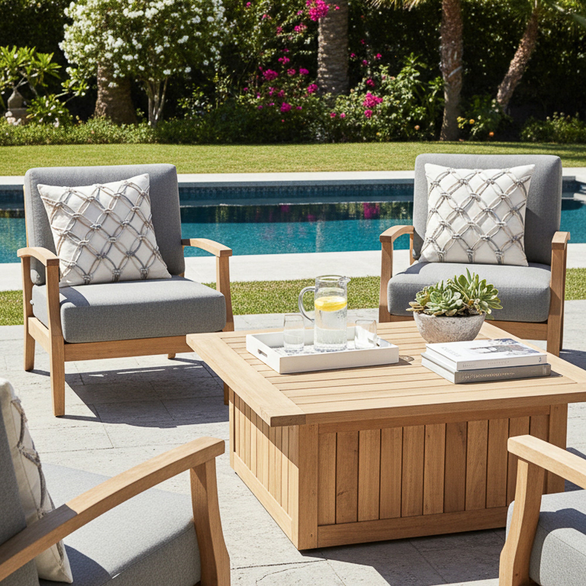 hand macrame rope pillow outdoor safe on modern chairs