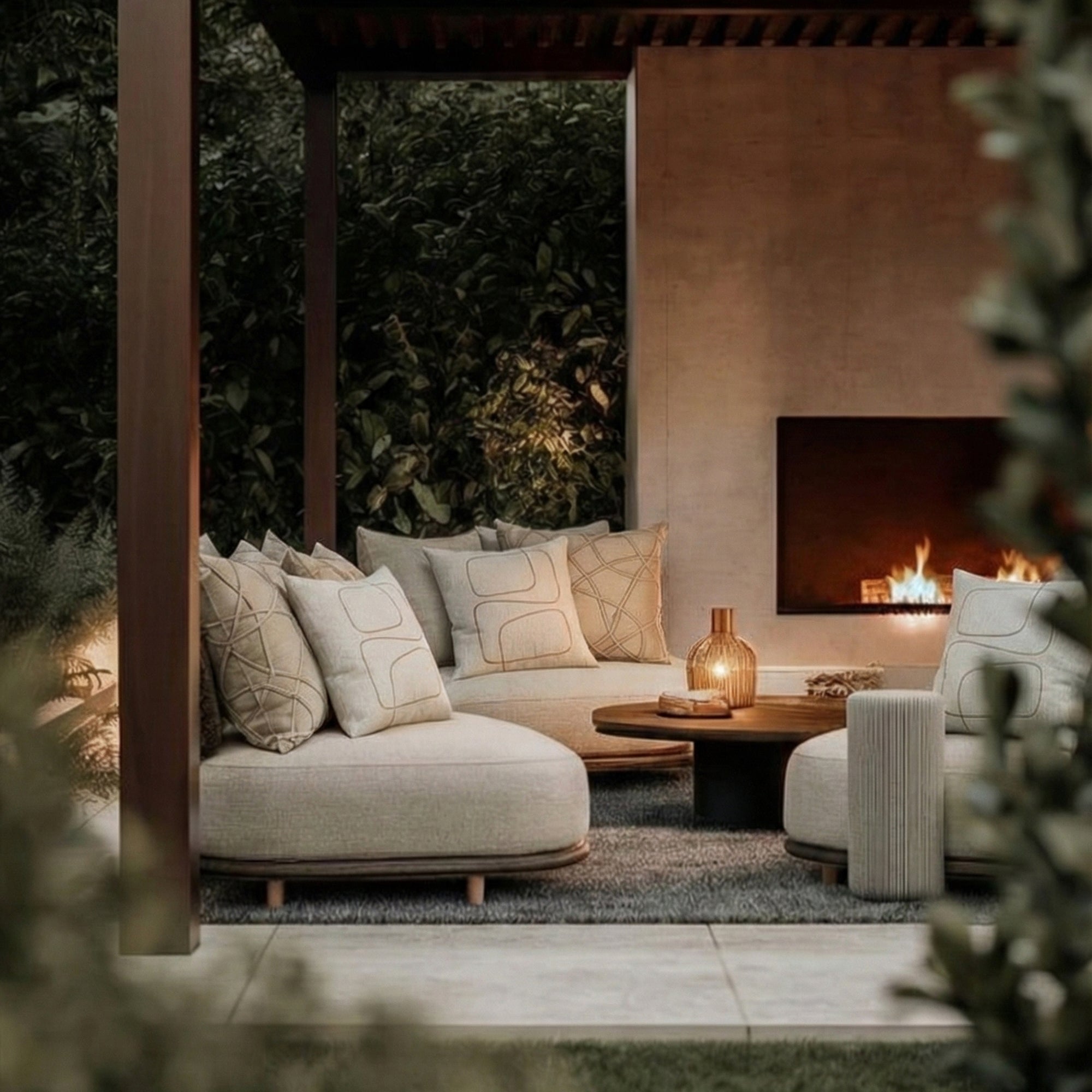 Linear Luxe Oyster | 20"x20"