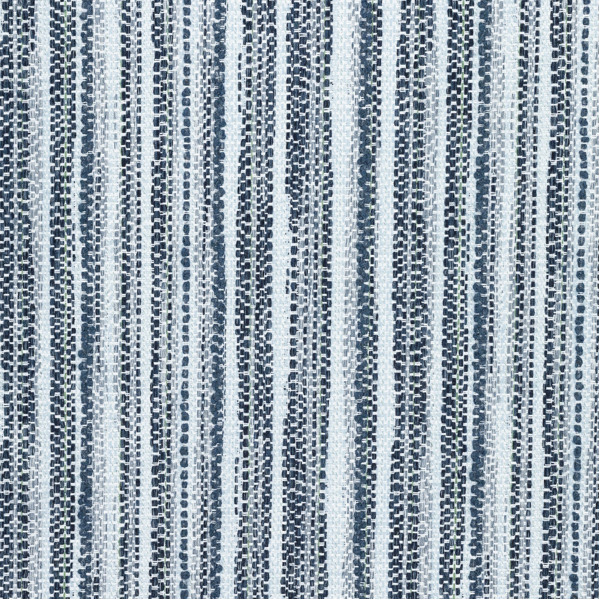 Detail image of Endless indigo stripe outdoor safe fabric with classic ticking pattern - Endless Indigo by Elaine Smith