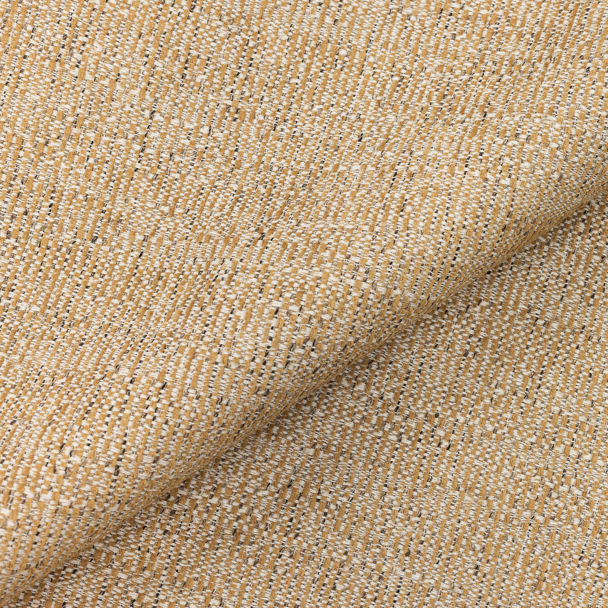 Close shot texture image of Warm golden-toned woven outdoor safe fabric with rich texture – Golden Hour by Elaine Smith