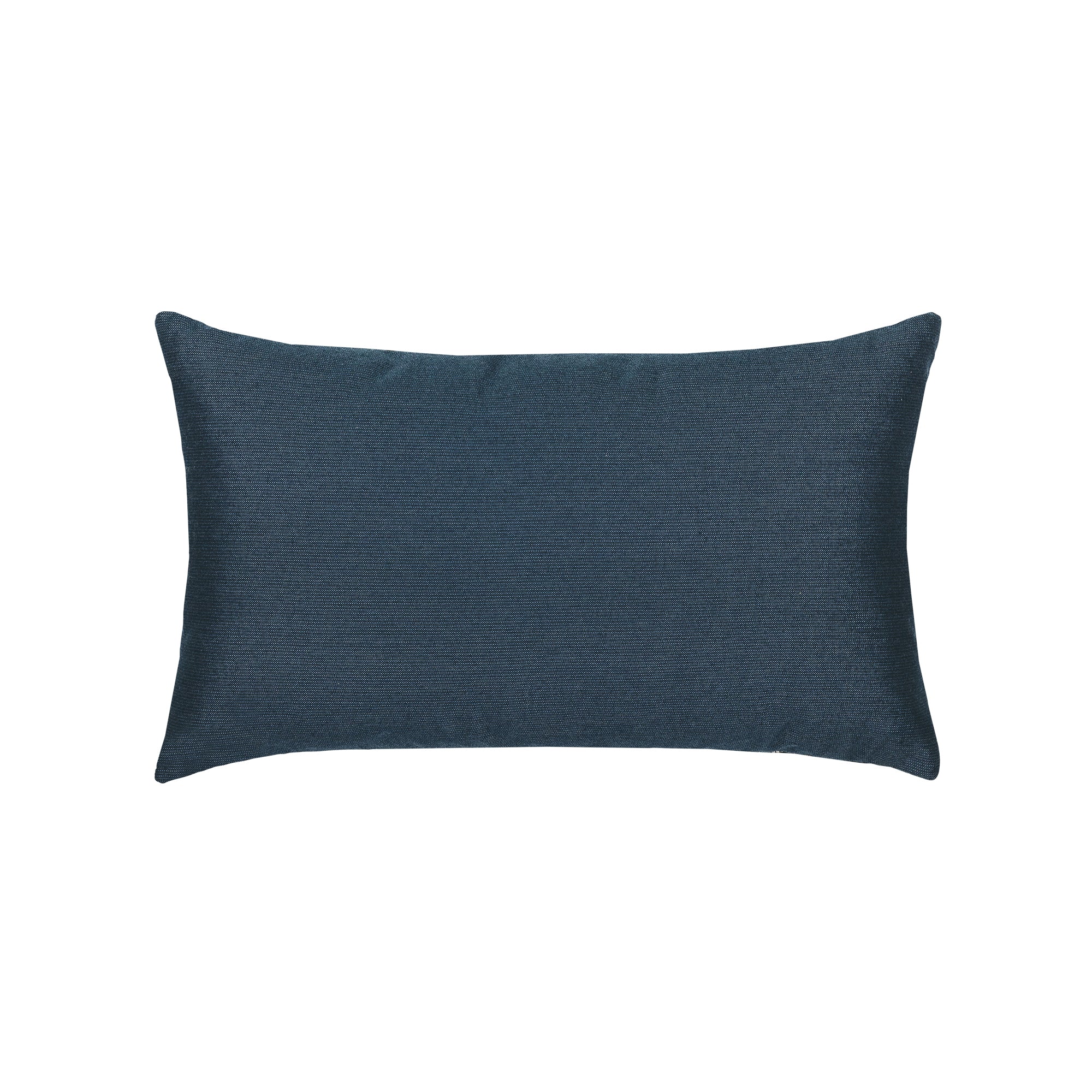 Blue rectangular pillow on a white background