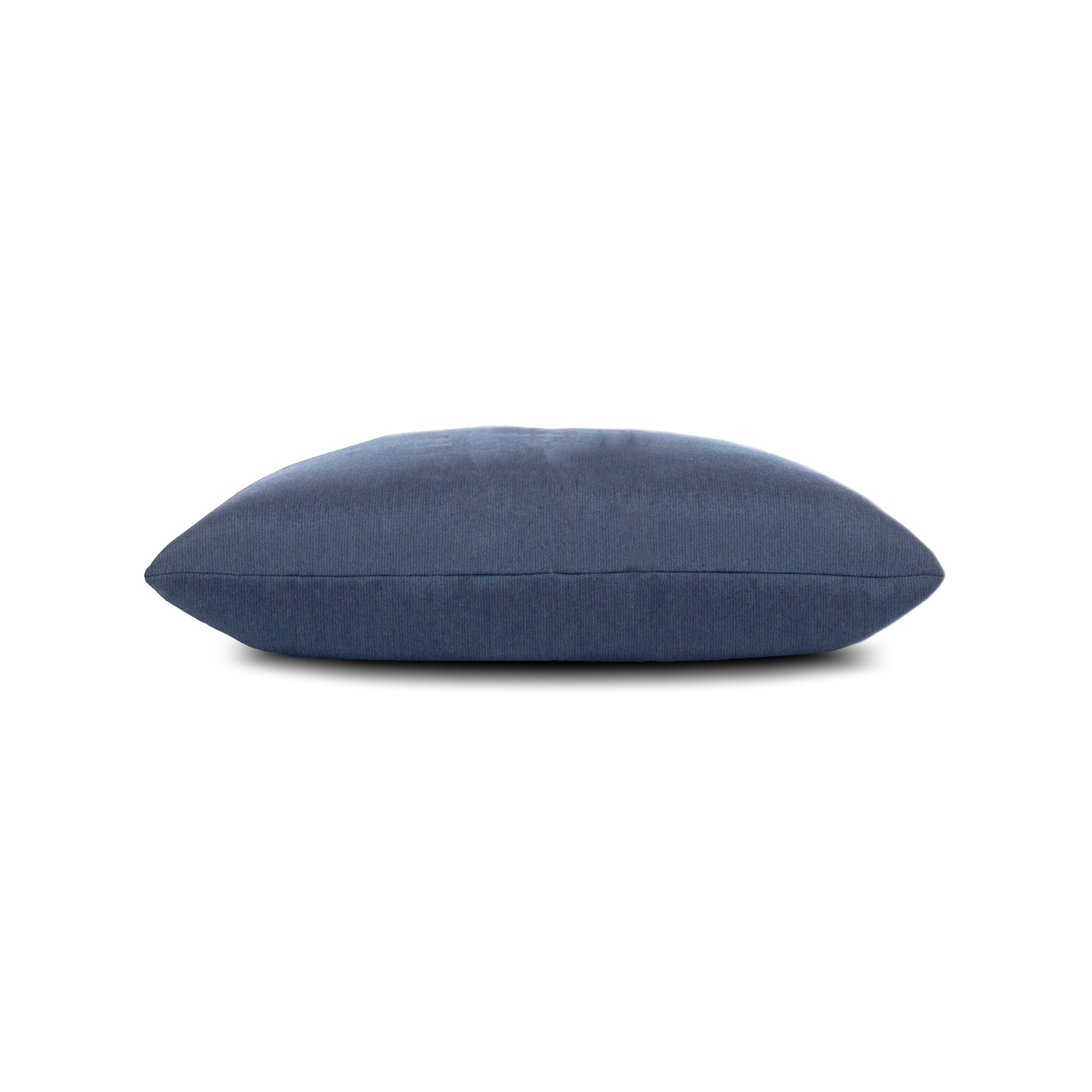 Navy blue pillow on a white background