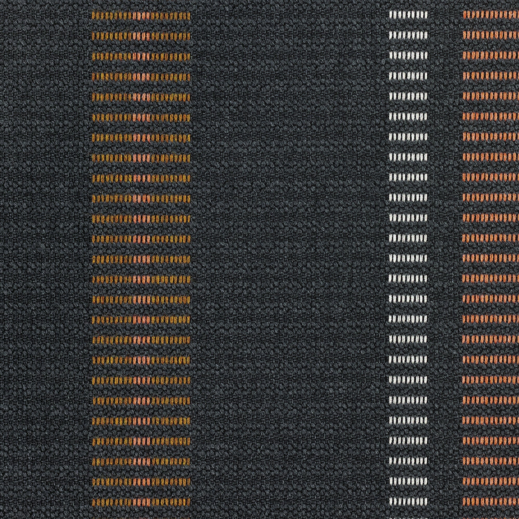 Detail image of Earth-toned woven outdoor safe fabric with subtle stripe detailing – Journey Earth by Elaine Smith