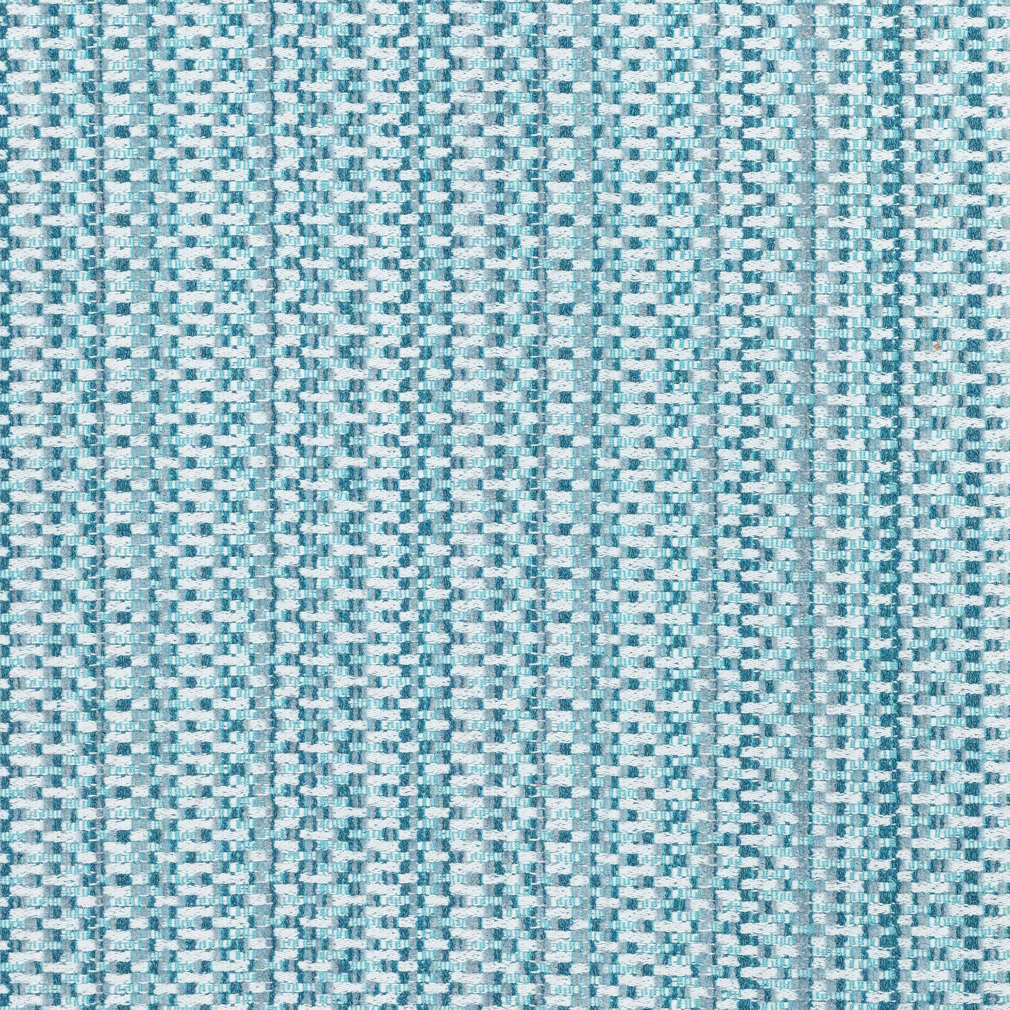 Detail image of Lagoon blue multi-colored chenille kaleidoscope pattern outdoor safe woven fabric
