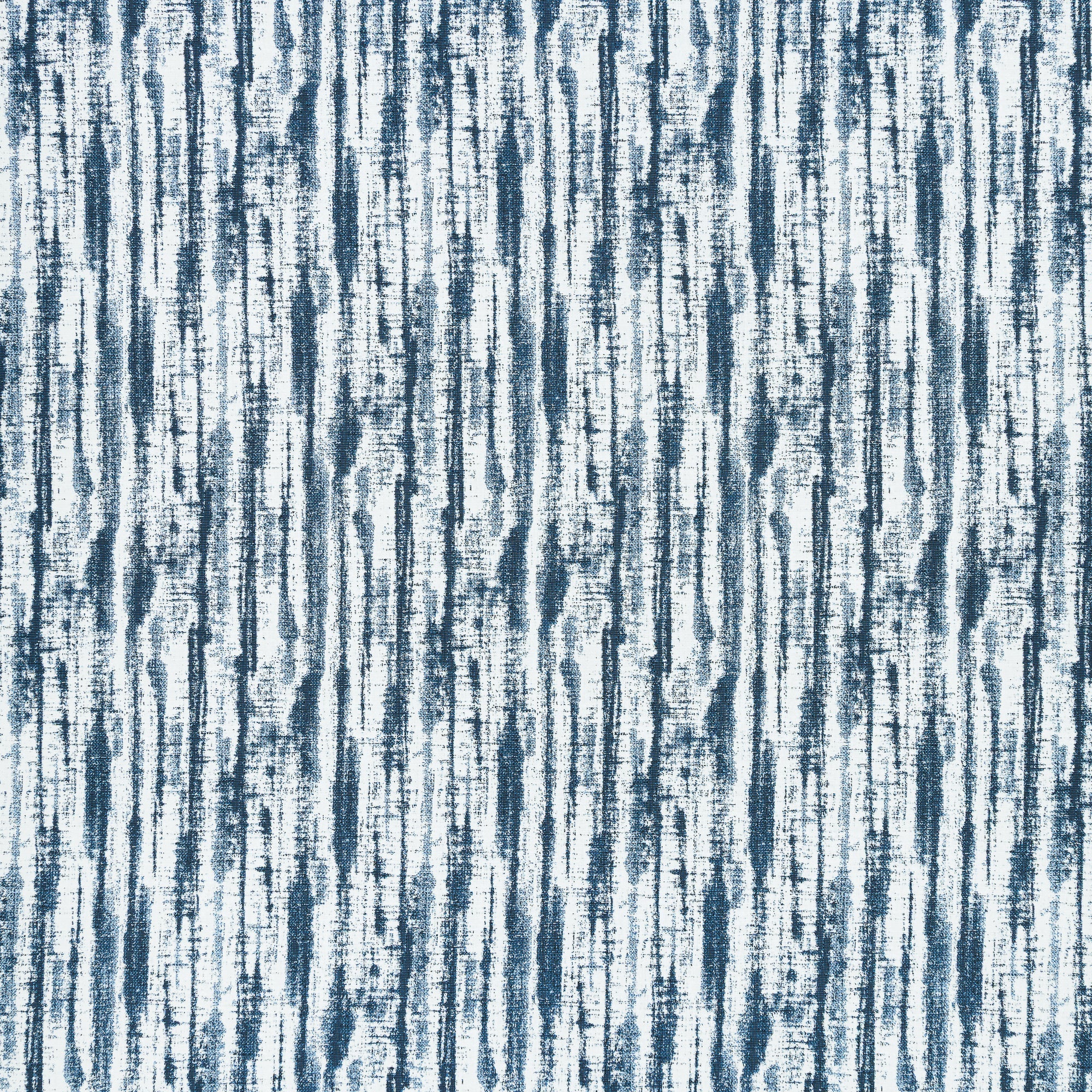 Indigo blue streaked linear pattern outdoor safe fabric – Linear Indigo by Elaine Smith-full fabric repeat image