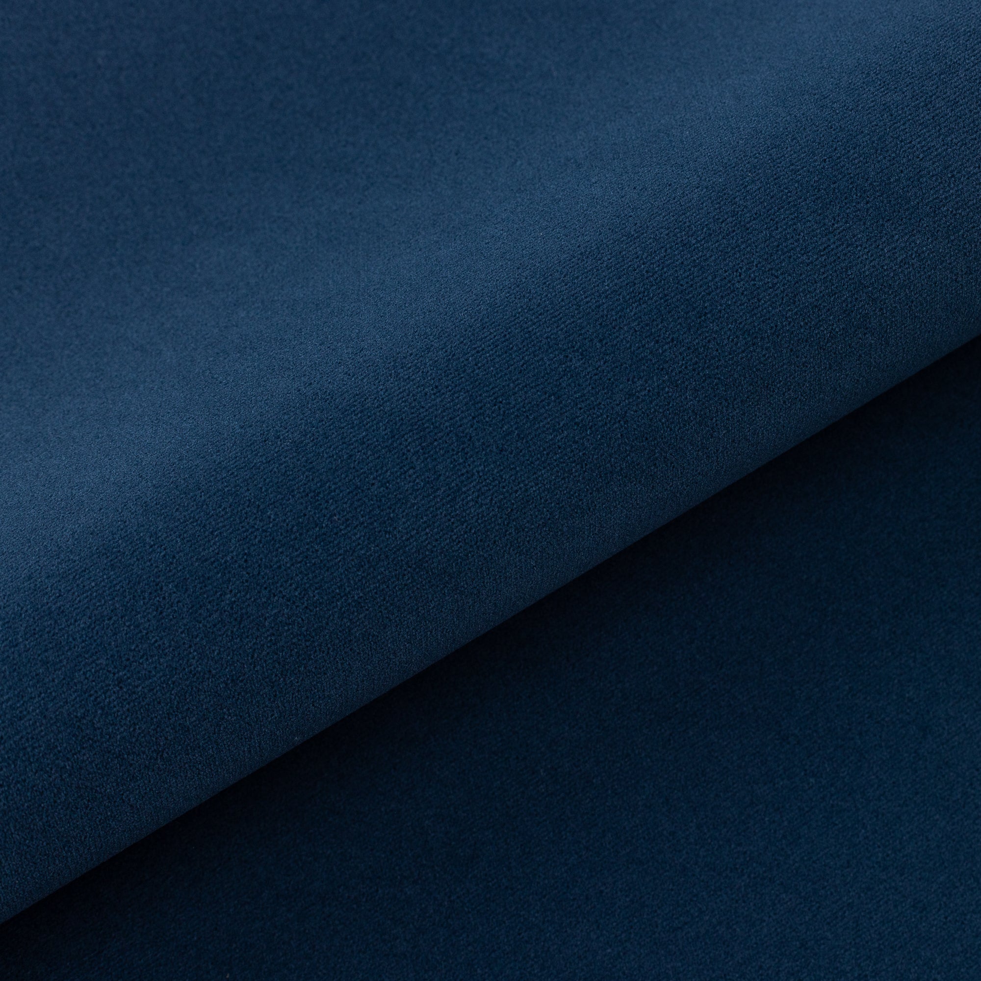 Close shot texture image of Deep midnight blue velvet performance fabric for outdoor safe use - Lush Velvet Midnight by Elaine Smith