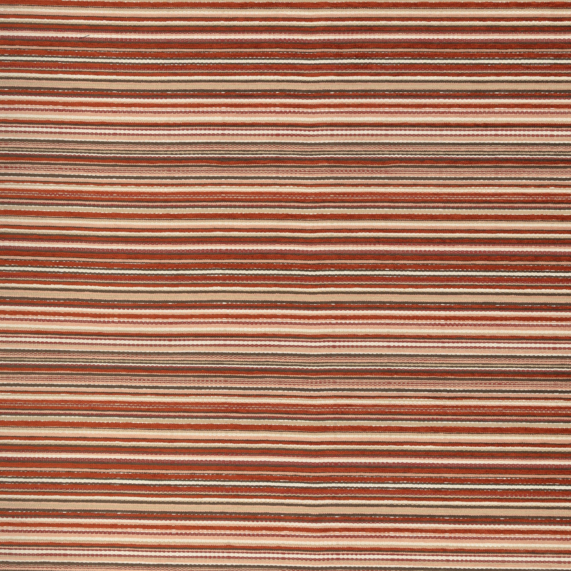 Small scale chenille striped multicolor spice-toned velvet outdoor safe fabric-full fabric repeat image