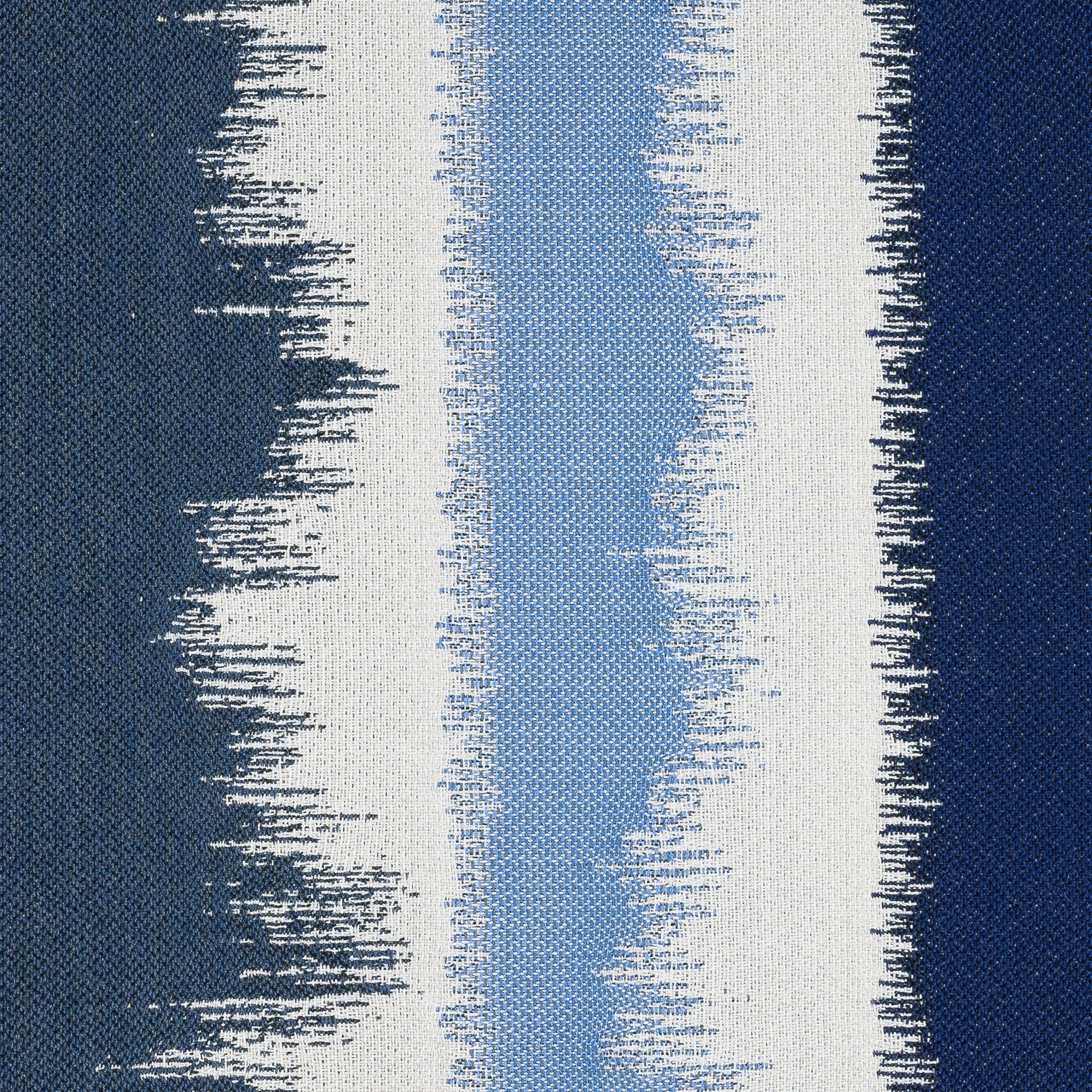 Detail image of Gradient outdoor-safe fabric in midnight blues and soft white – Murmur Midnight by Elaine Smith