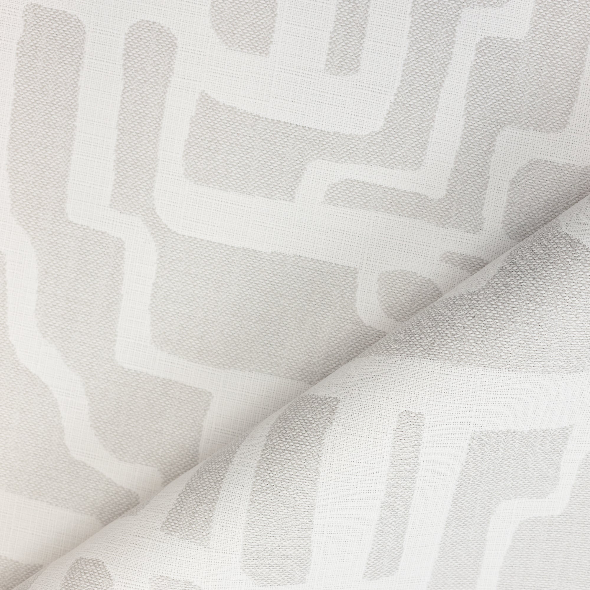 Close shot texture image of Outdoor safe performance fabric with tonal abstract pattern in alabaster white - Noble Alabaster by Elaine Smith