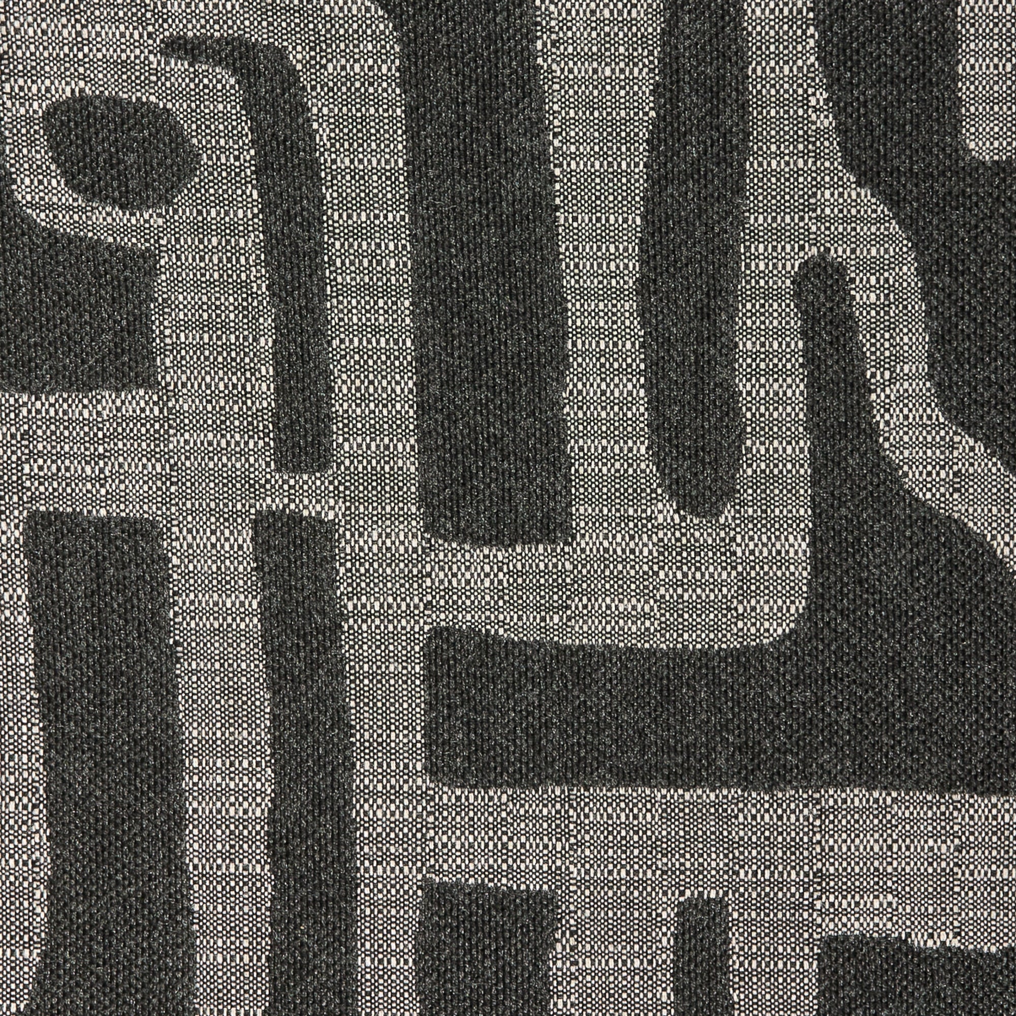 Detail image of Abstract charcoal pattern luxury outdoor safe fabric – Noble Charcoal by Elaine Smith