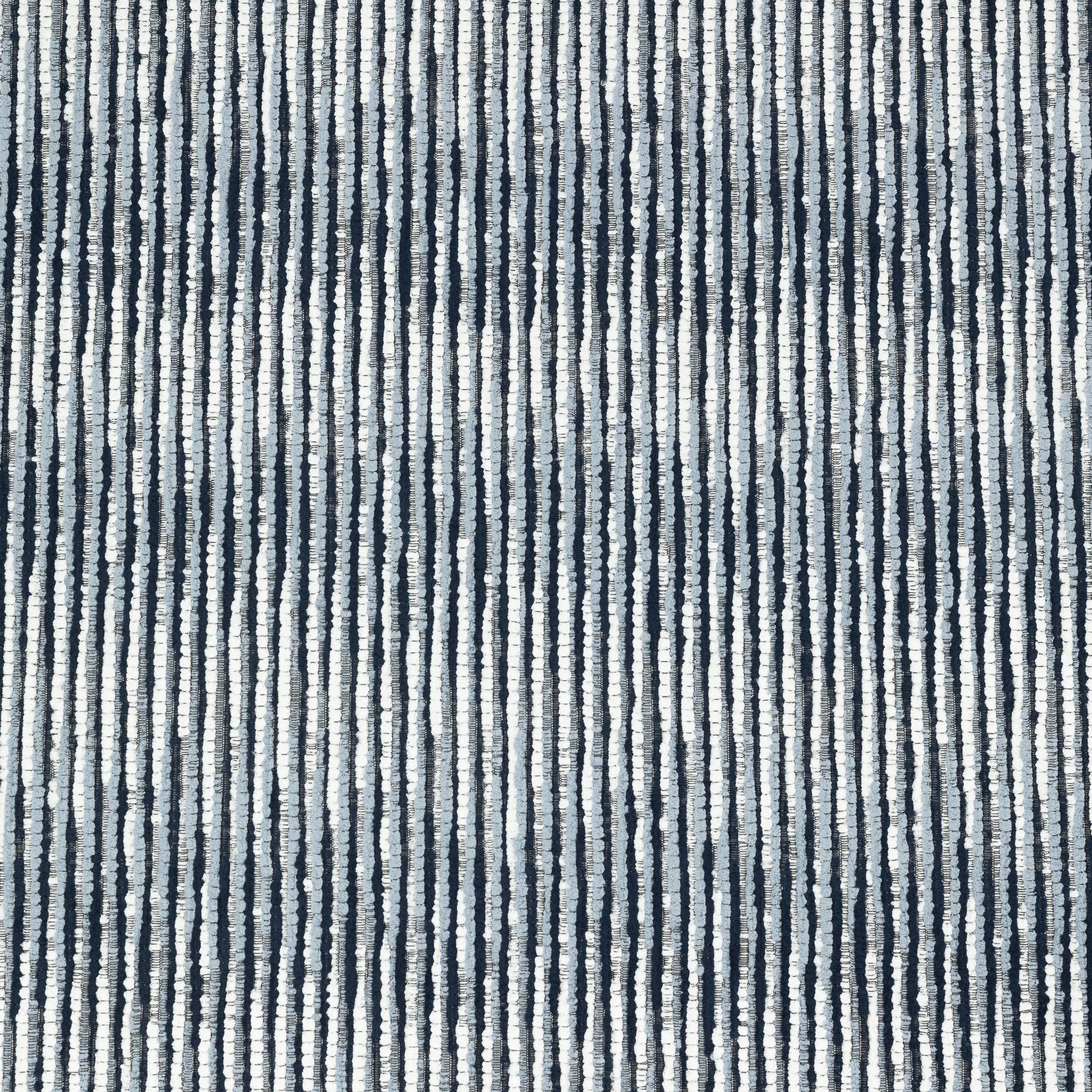 Detail image of Linear indigo outdoor-safe fabric with a soft gradient stripe pattern