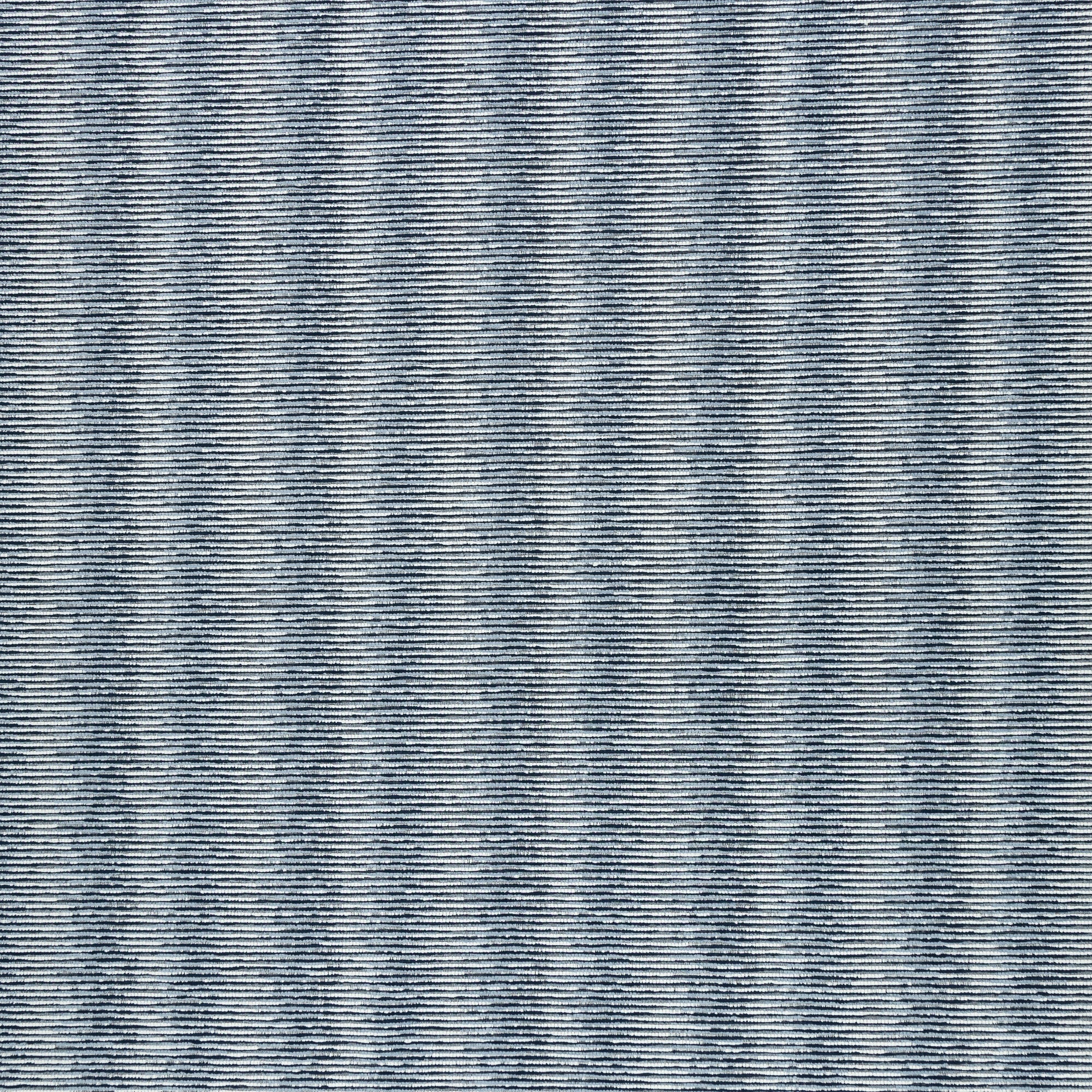Linear indigo outdoor-safe fabric with a soft gradient stripe pattern-full fabric repeat image