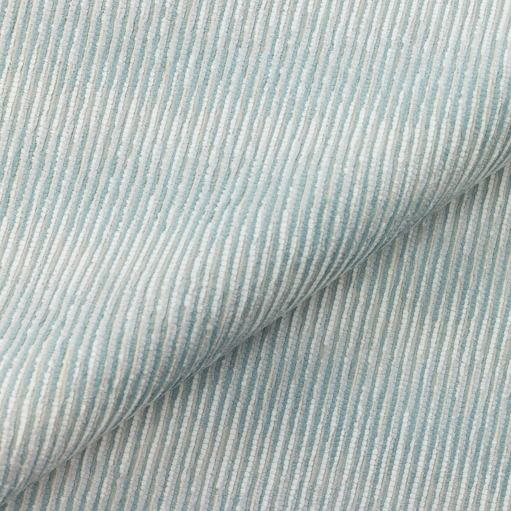 Close shot texture image of Striped blue and white outdoor safe performance fabric