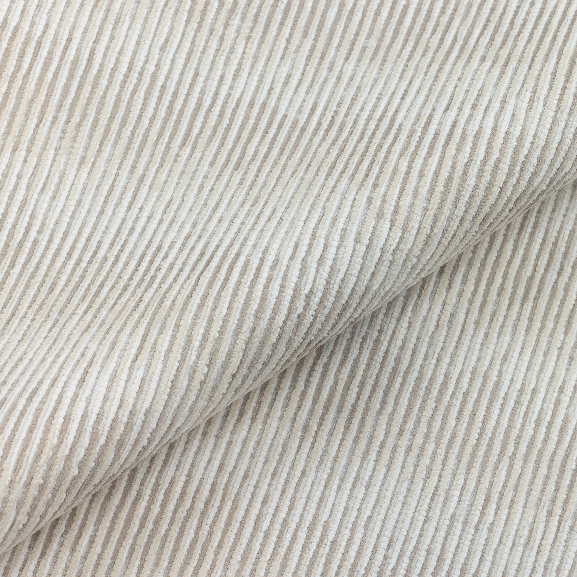 Close shot texture image of Linear sand-colored stripe pattern in outdoor safe performance fabric