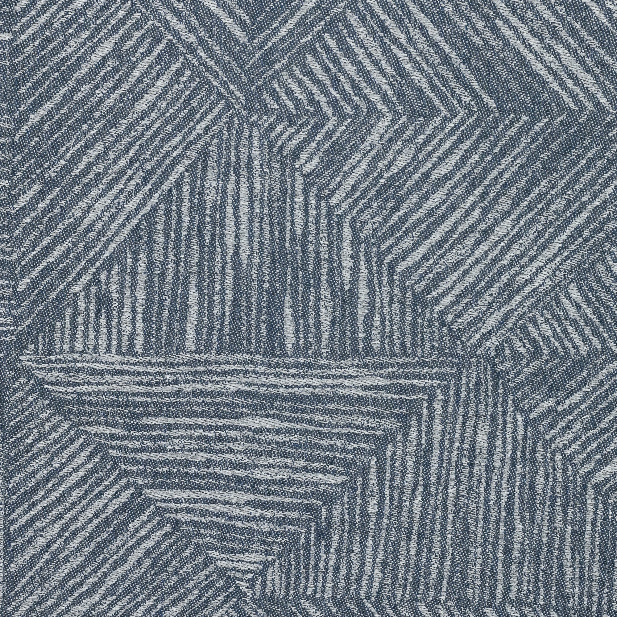 Detail image of Artistic stitched denim-inspired outdoor safe fabric – Reimagine Denim by Elaine Smith