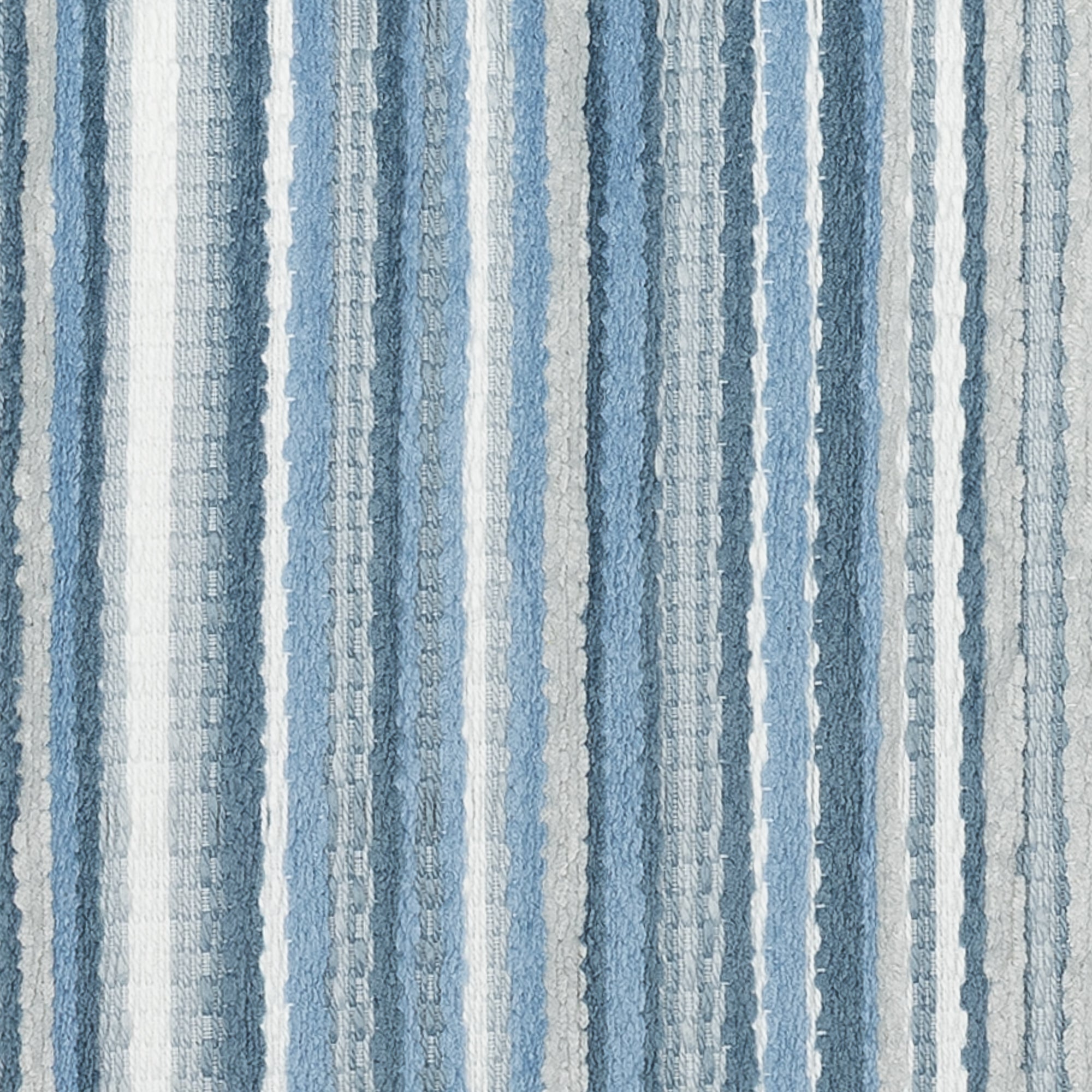 Swatch image of Blue striped velvet pillow square size for classic patio decor