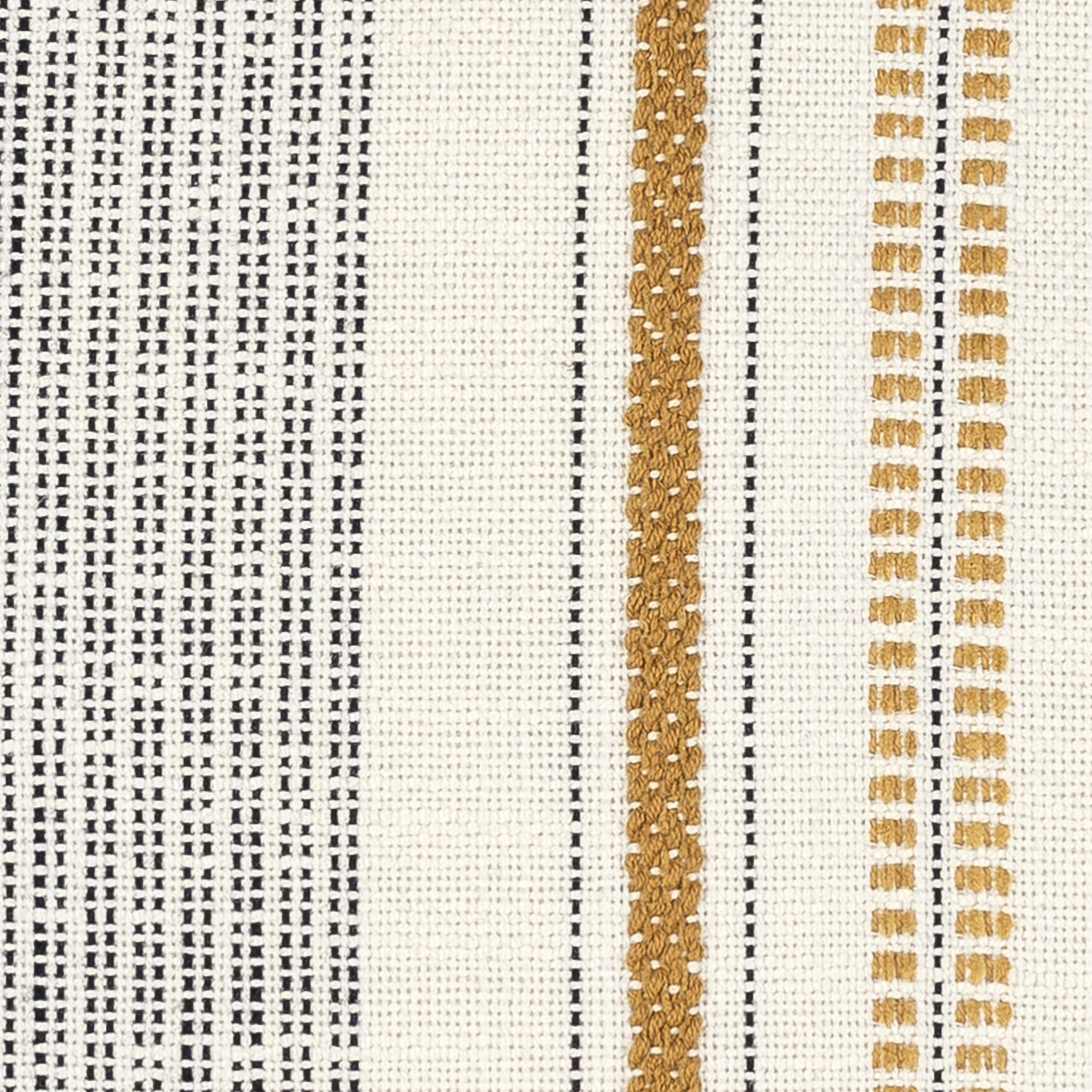 Swatch image of Elegant gold and ivory stripe outdoor-safe woven fabric