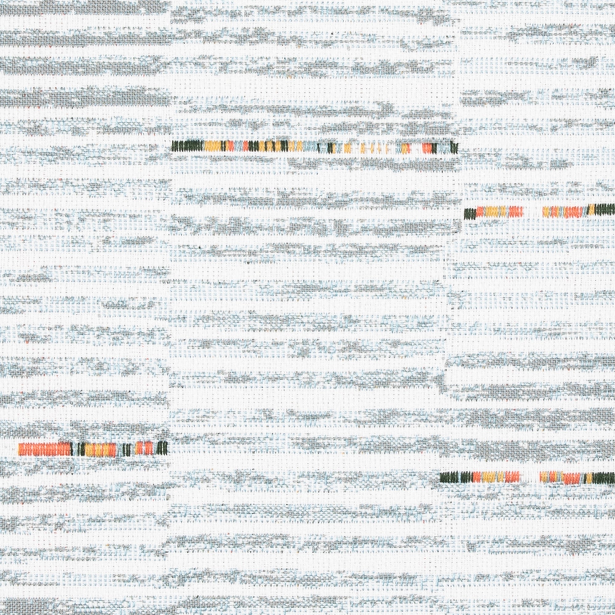 Swatch image of Neutral outdoor safe fabric with soft multicolor stripe accents in soft chenille - Elaine Smith woven textiles