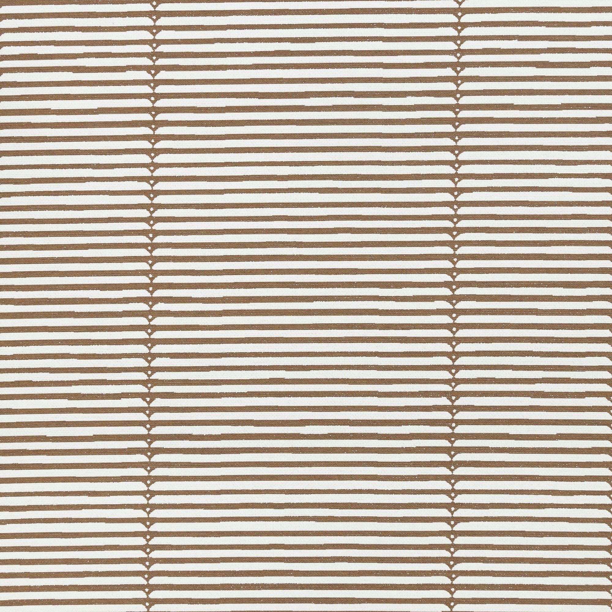Sophisticated stripe in caramel on ivory boucle ground outdoor safe woven fabric-full fabric repeat image