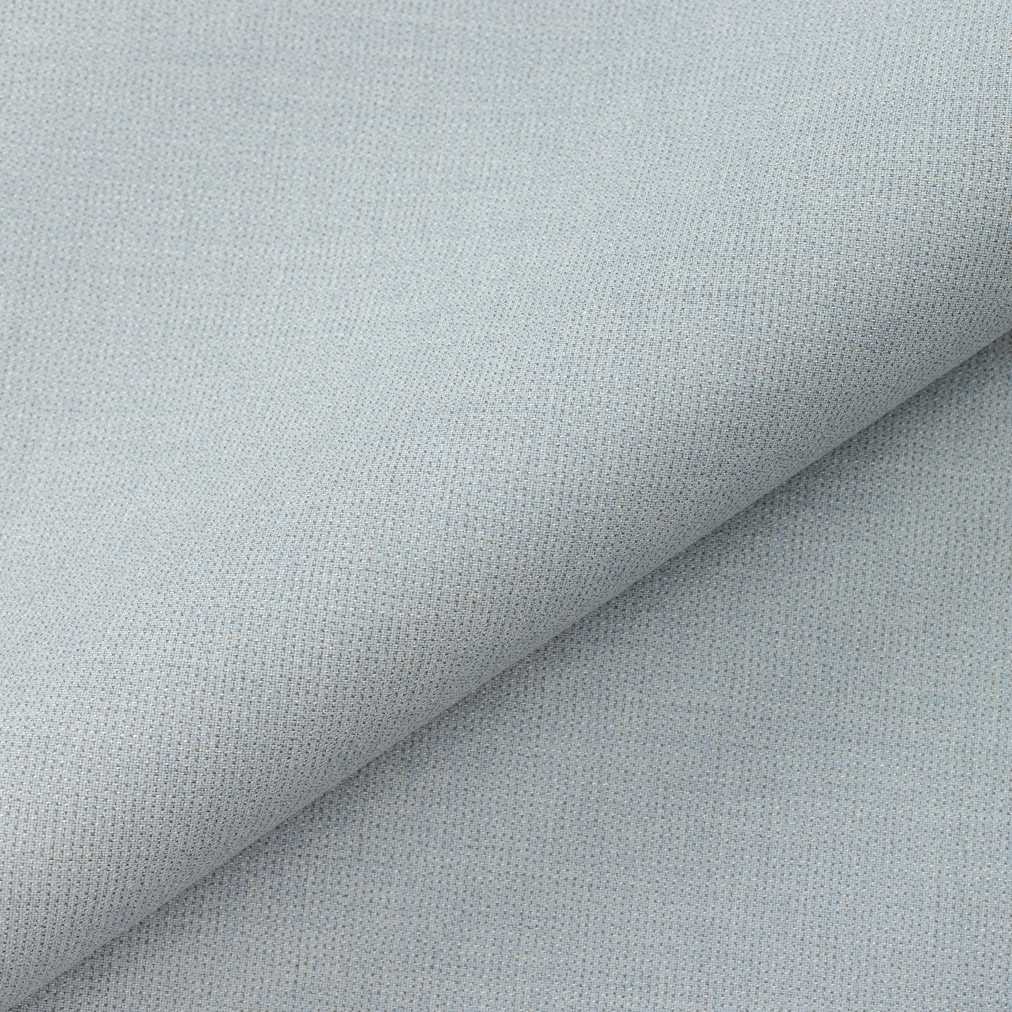 Close shot texture image of Light blue outdoor safe woven fabric with solid pastel tones