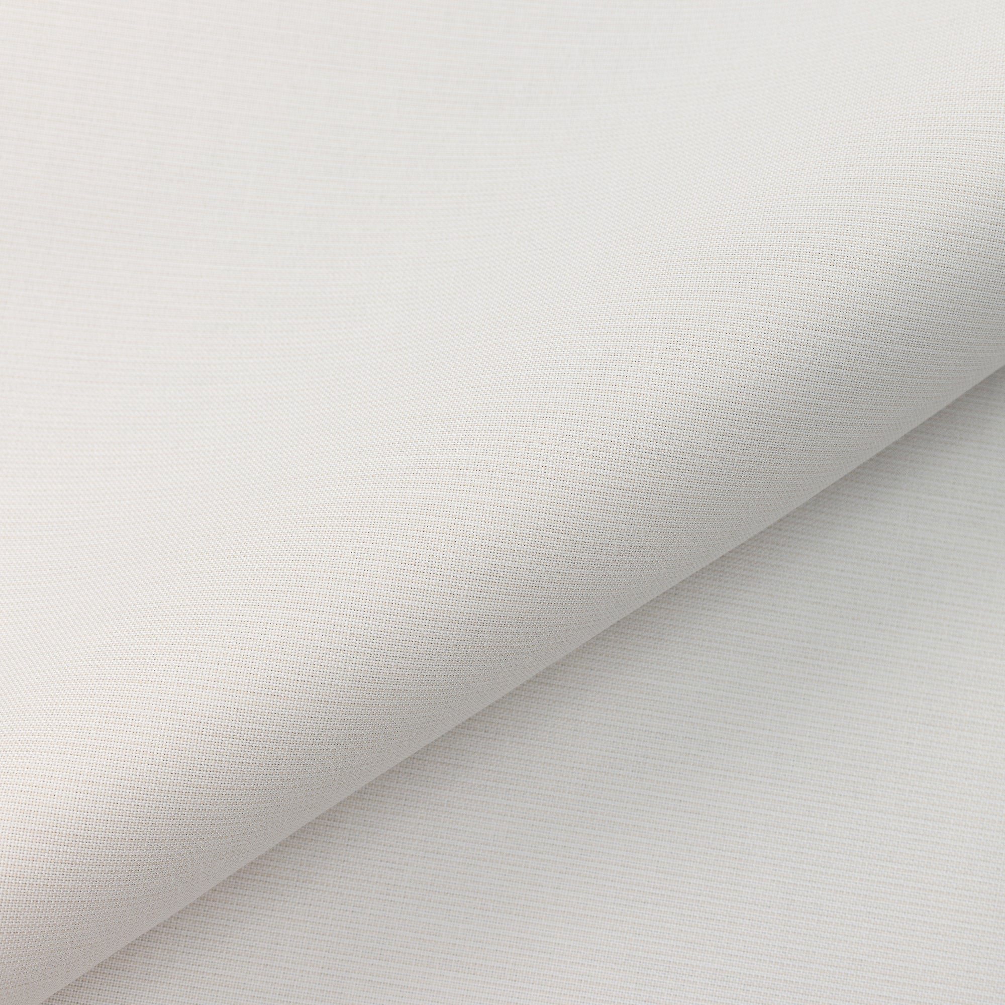 Close shot texture image of Clean eggshell white outdoor-safe fabric with smooth woven texture
