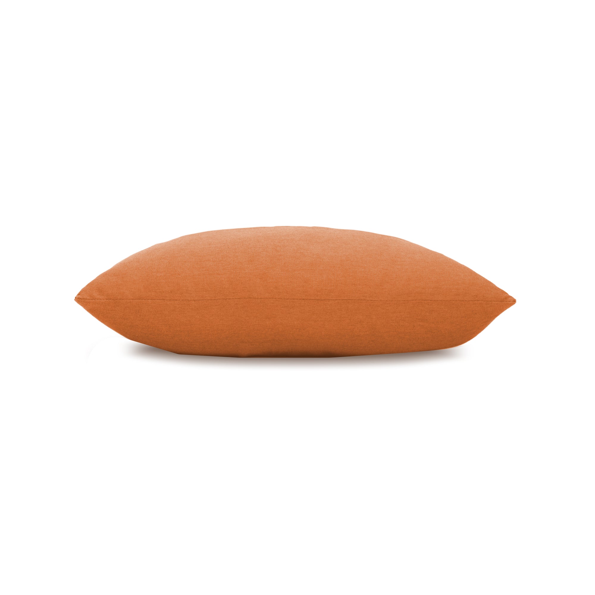Side image of Bright orange outdoor pillow for vibrant outdoor decor