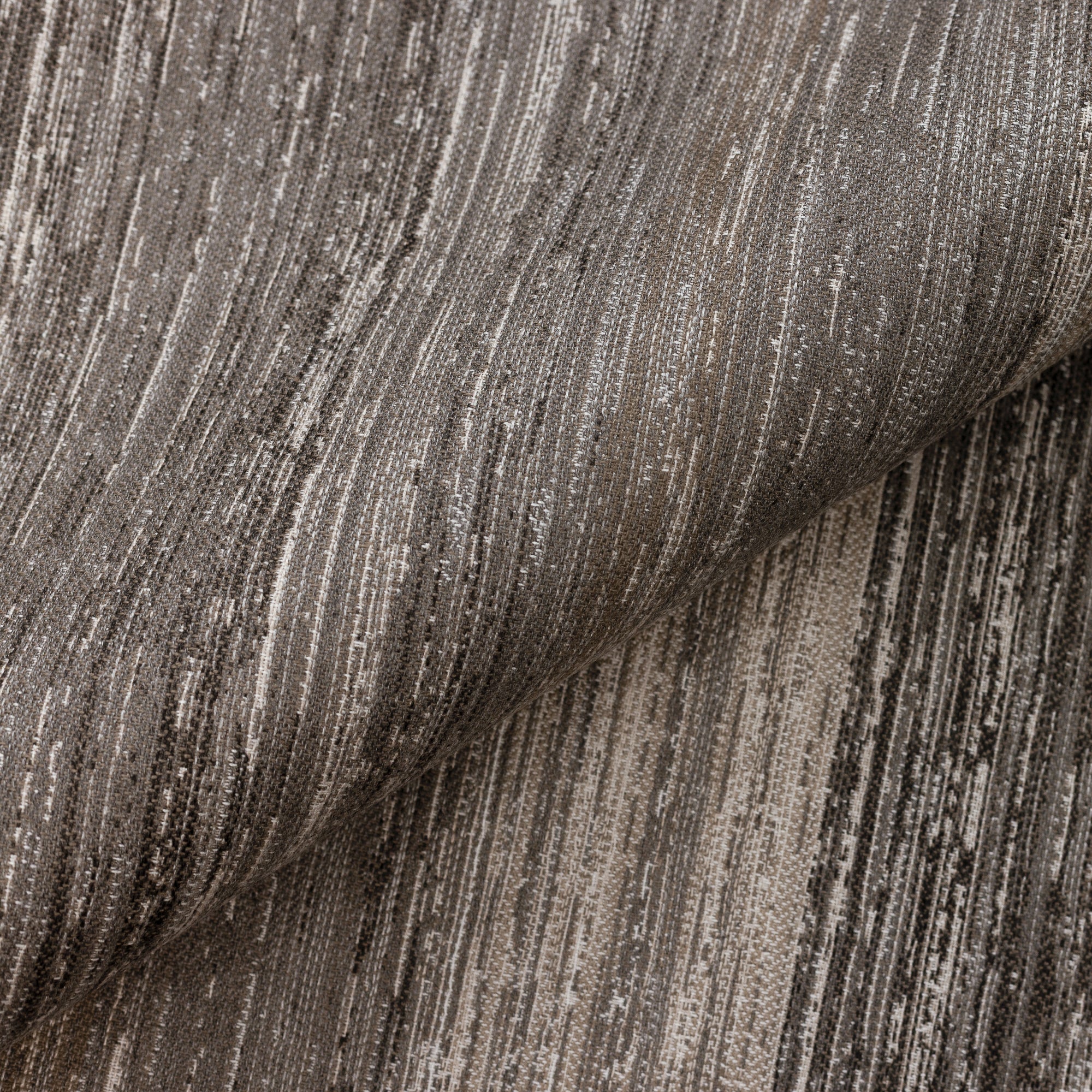 Close shot texture image of Grigio gray textured stripe performance outdoor safe fabric – Textured Grigio by Elaine Smith