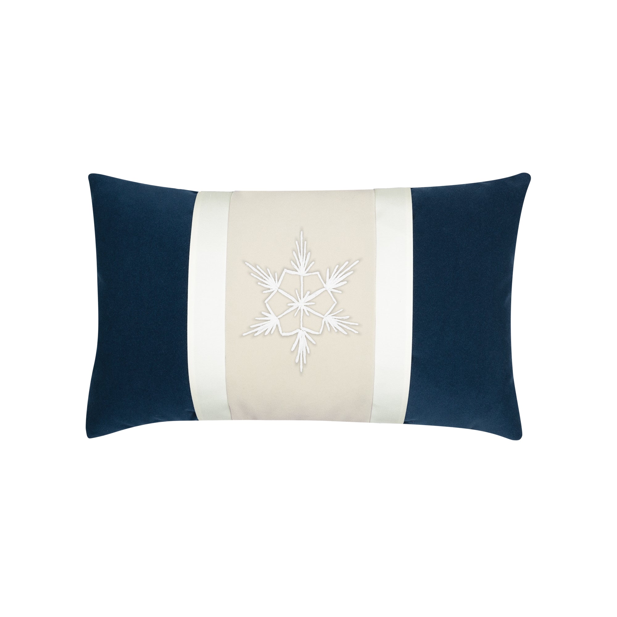 Navy striped pillow lumbar size for sophisticated indoor and outdoor decor