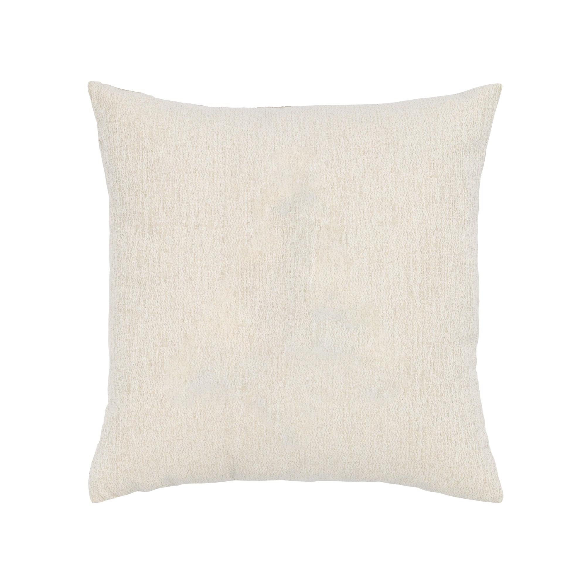 Back image of Black stitched tree motif on textured ivory ground pillow square size for festive indoor and outdoor decor